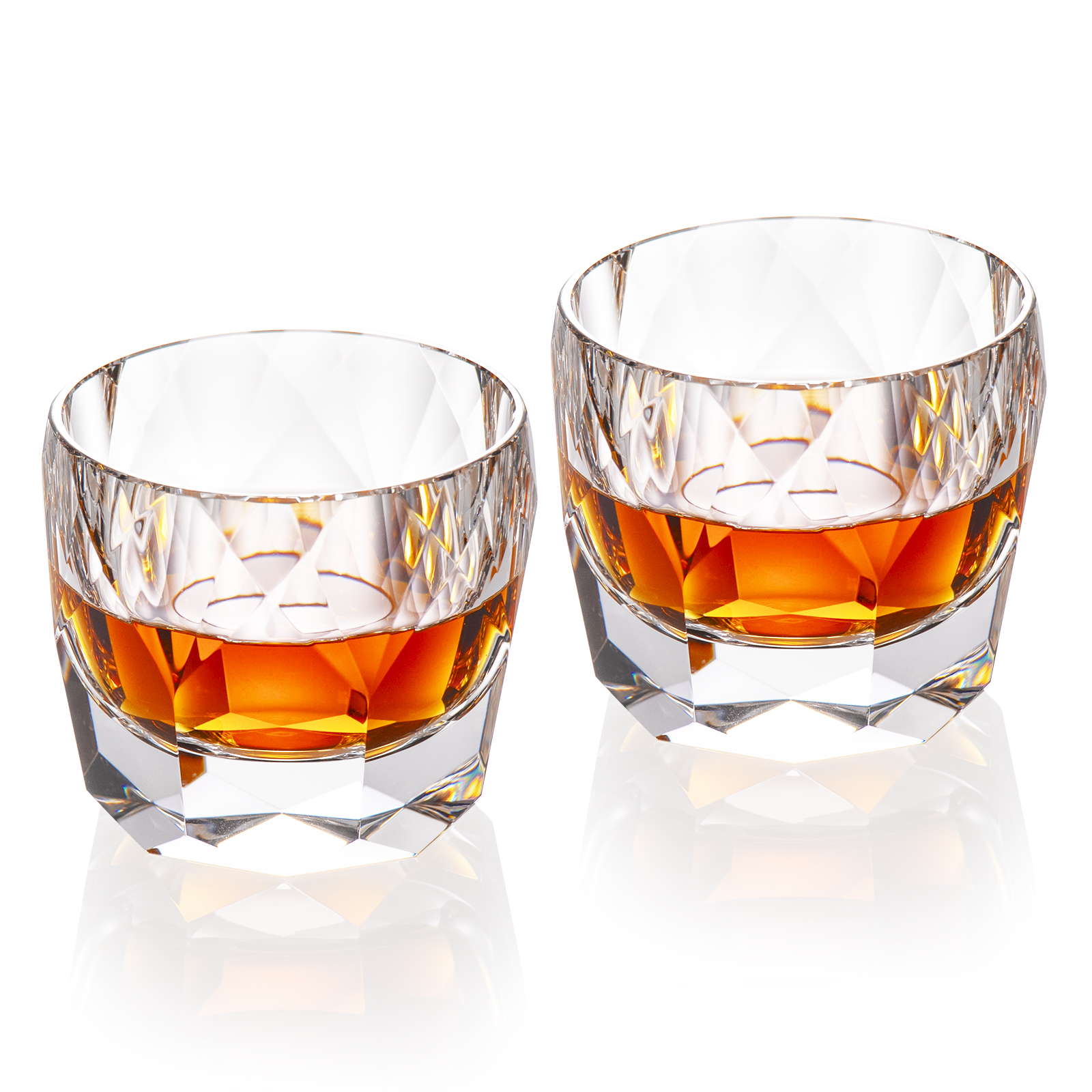 KAMMAK Crystal Whiskey Glasses – White Clear Crystal