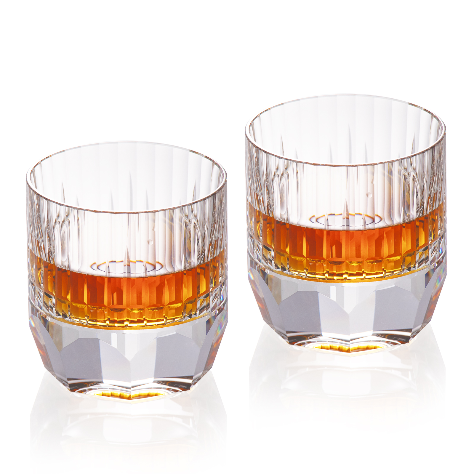KAMMAK Crystal Whiskey Glasses – White Clear Crystal