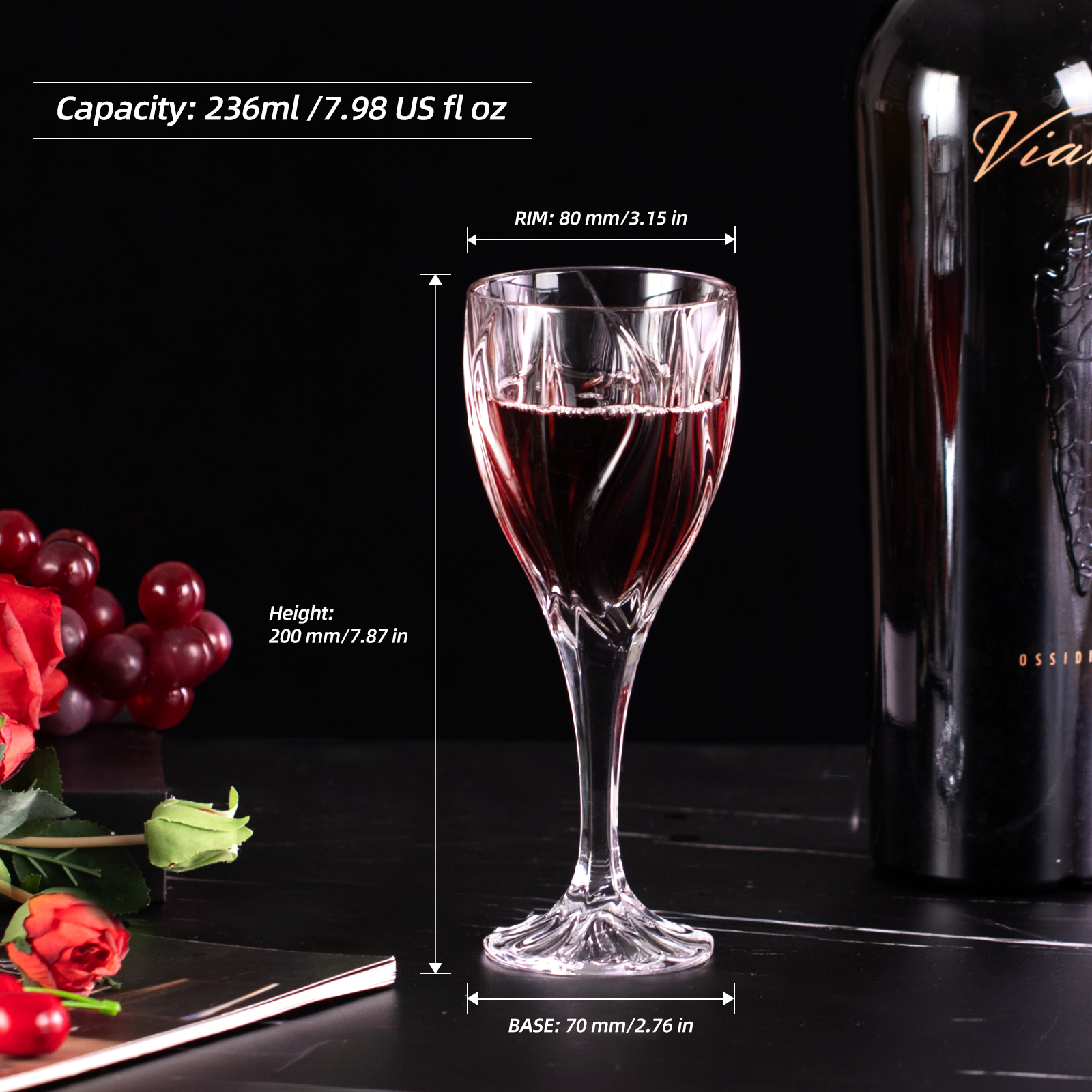 KAMMAK Crystal Wine Glasses – Elegant Stemware