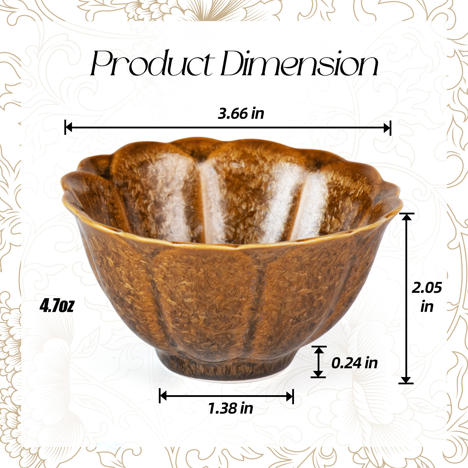 KAMMAK Ceramic Tea Cup Set with Crystal Glaze