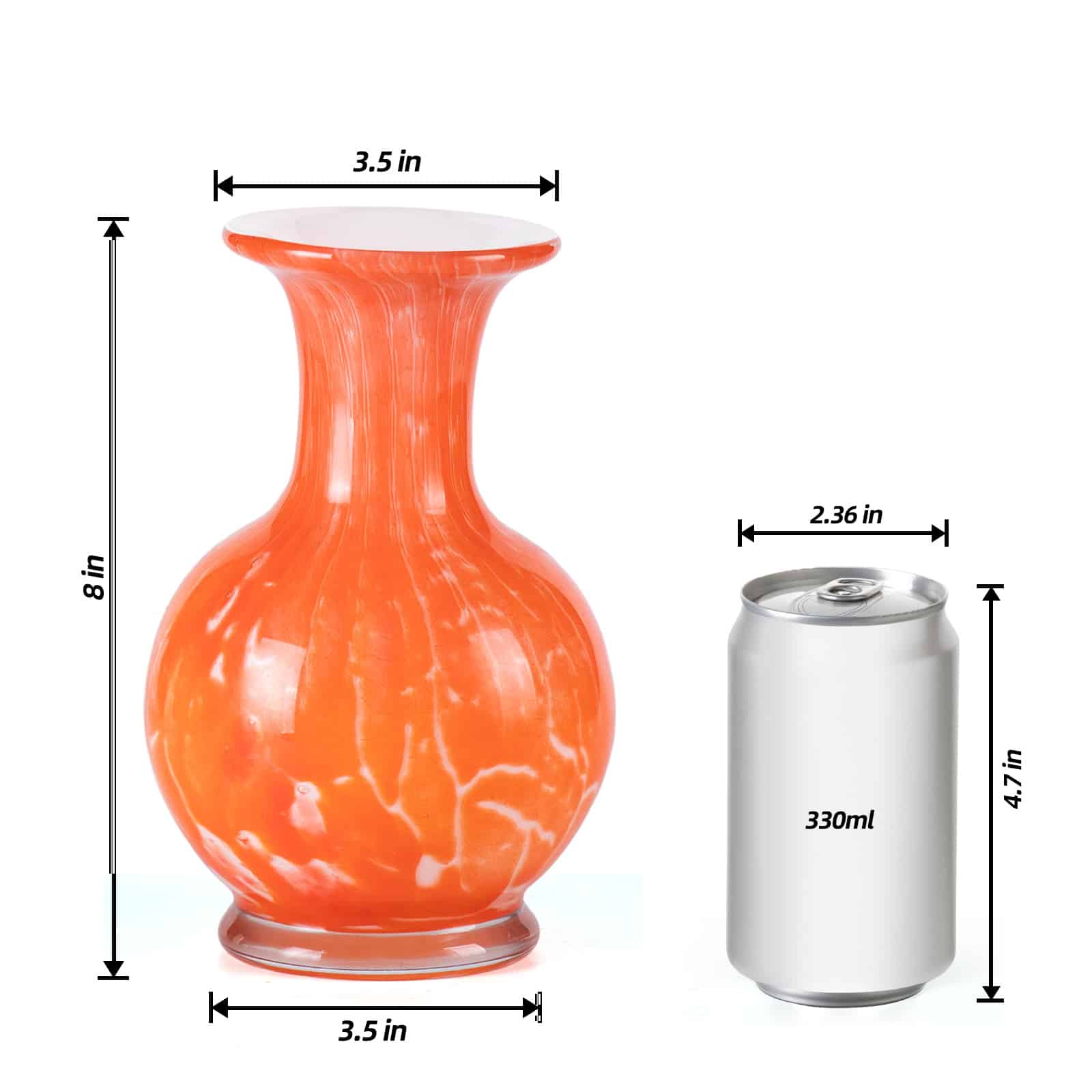 KAMMAK Hand Blown Glass Vase