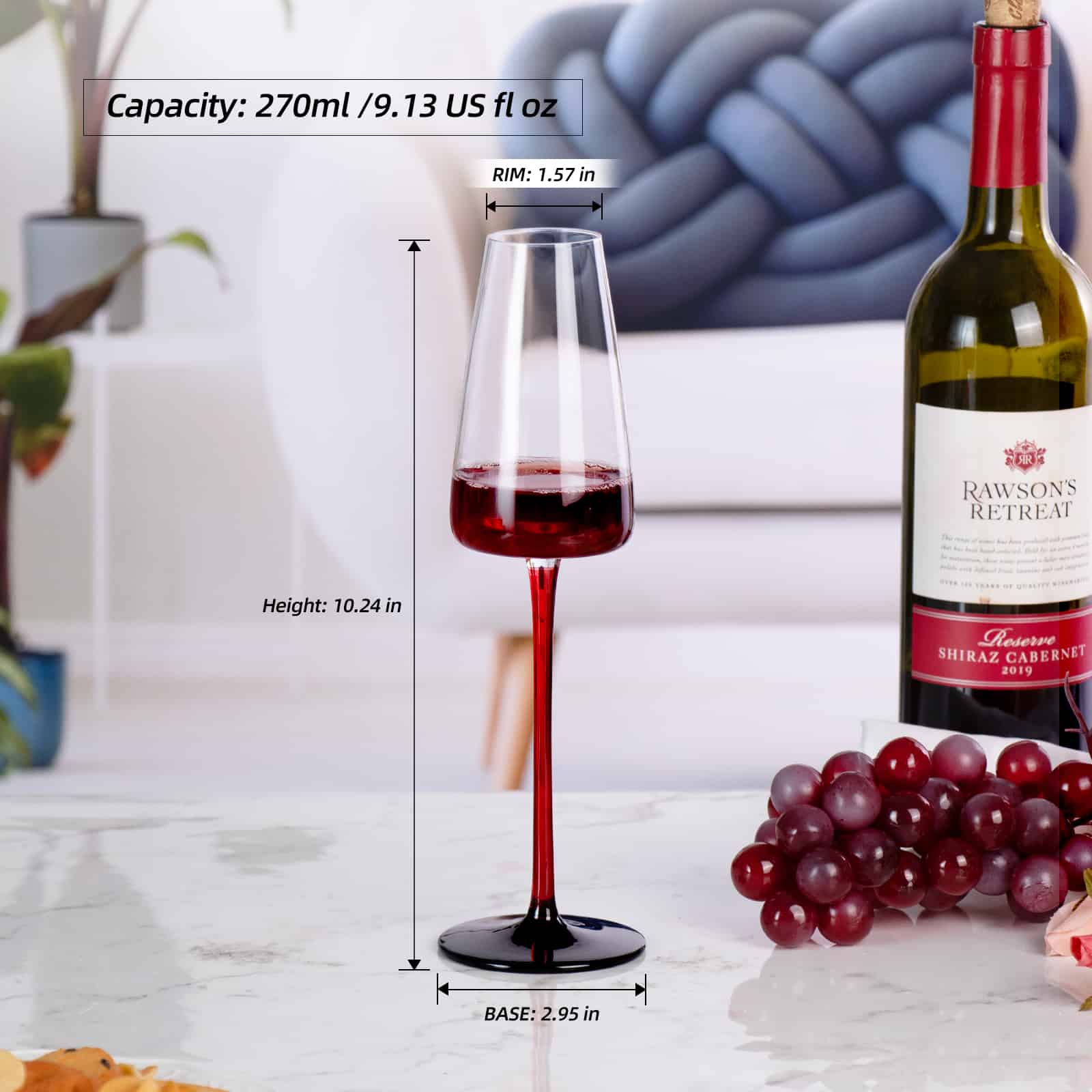 KAMMAK Red Wine Glasses Set of 2