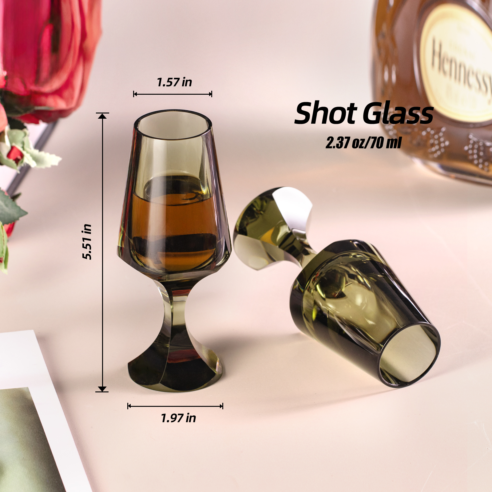 KAMMAK K9 Crystal Snifter Glass - Delicate Rim, Elegant Stem