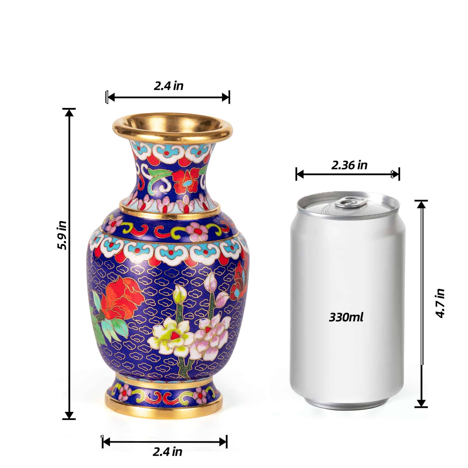 KAMMAK Matte Enamel Finish Metal Vase
