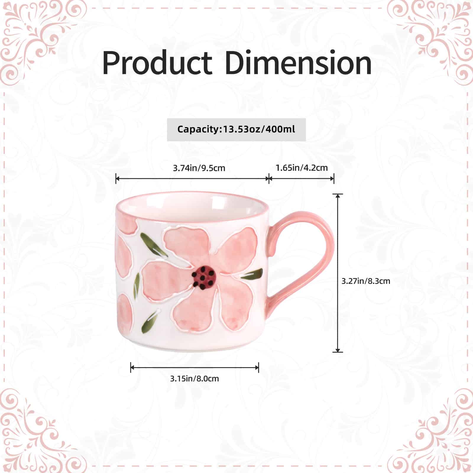 KAMMAK 13.5oz mug (400ml) - microwave oven dishwasher safe - gift box