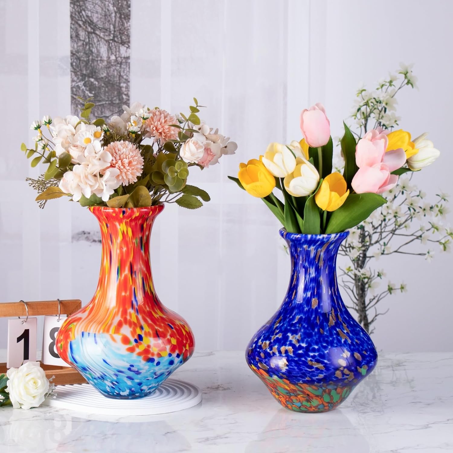 KAMMAK colored glass vase - detail image 1