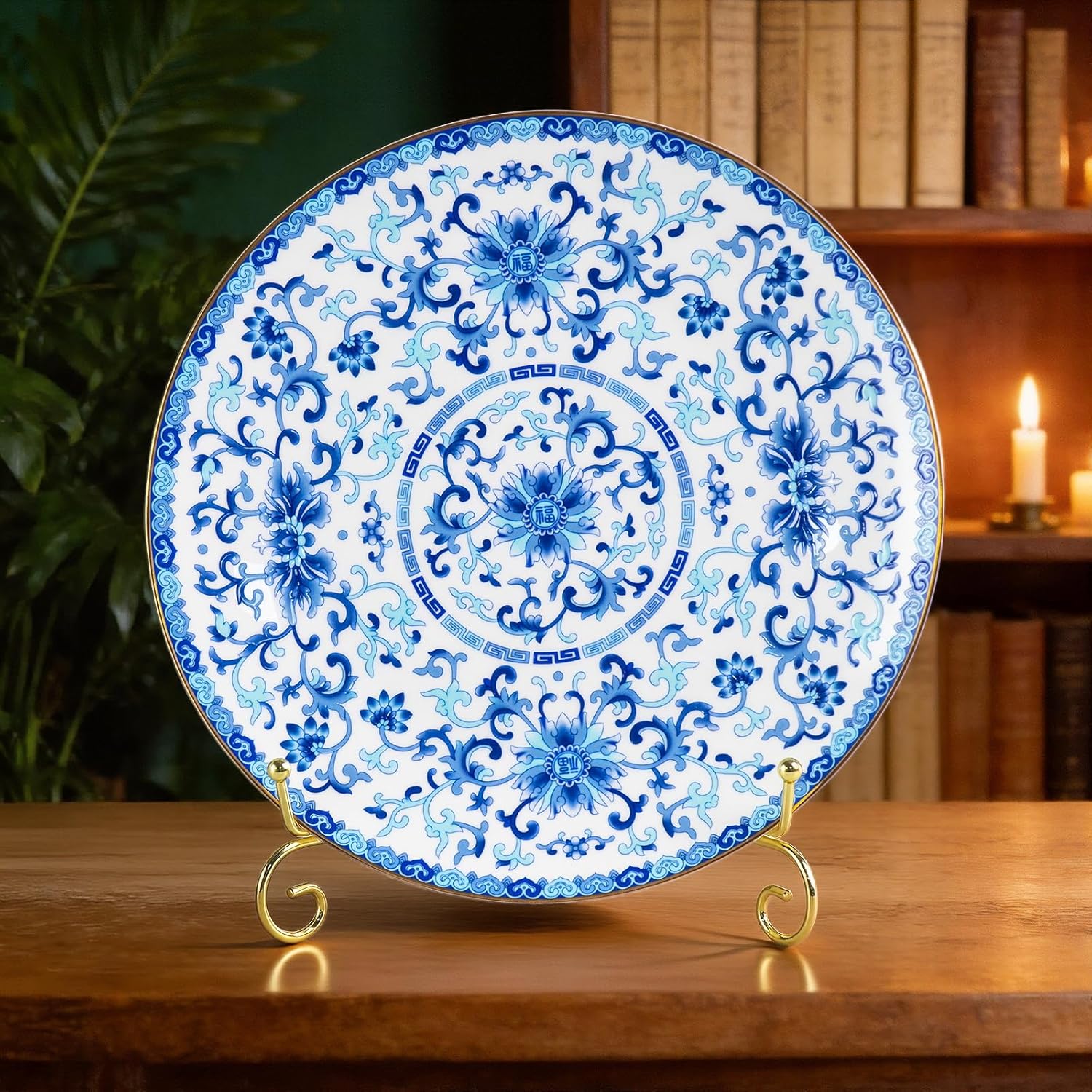 KAMMAK blue and white decorative plate - detail image 4