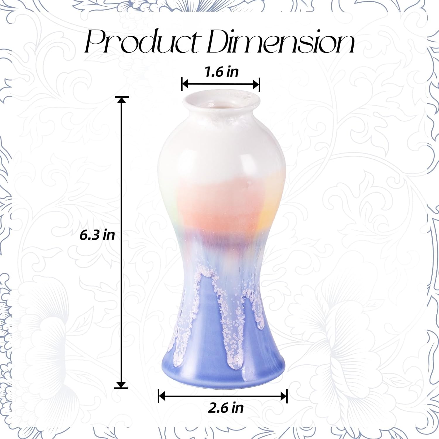 KAMMAK handcrafted ceramic vase with unique opening and vibrant glazed finish