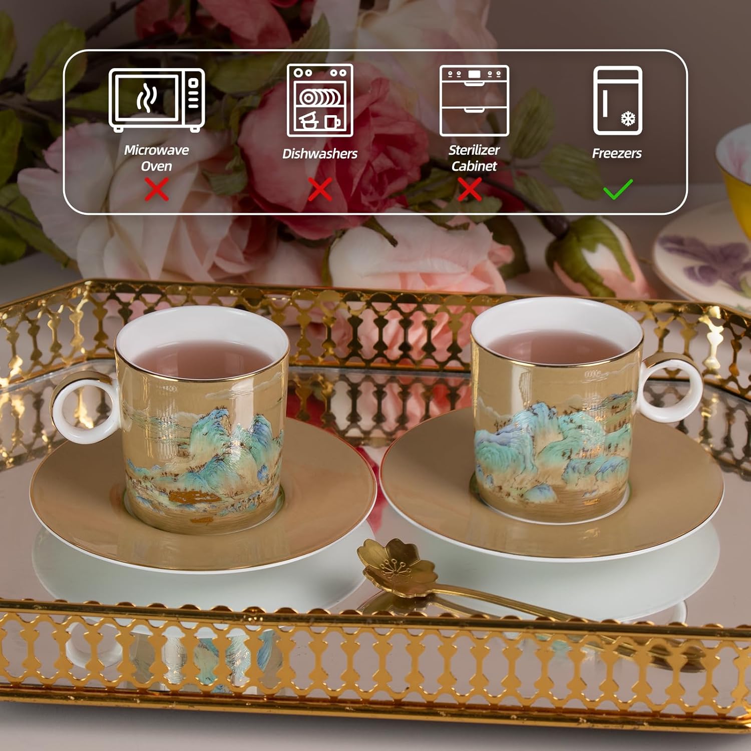 KAMMAK tea cups and saucers - detail image 1