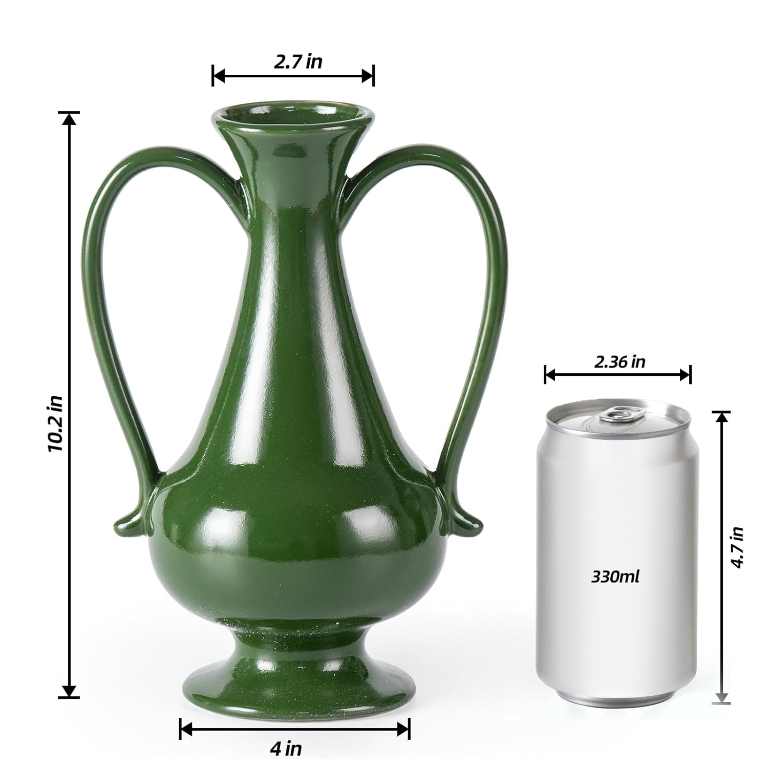 KAMMAK modern ceramic vase set for home decor, decorative pottery vases for flowers and shelf styling