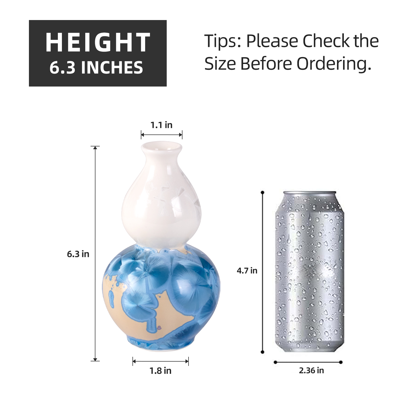 KAMMAK handcrafted ceramic vase with unique artistic opening