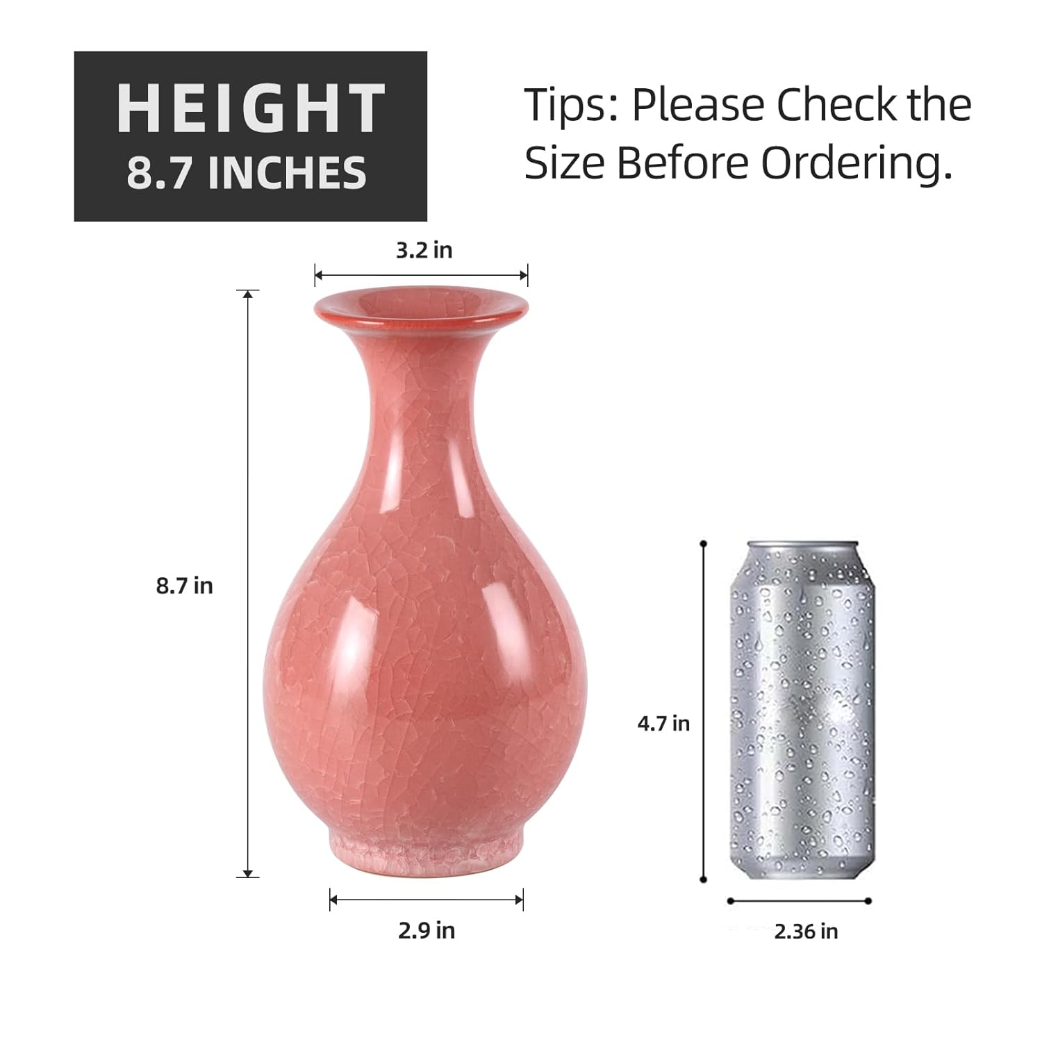 KAMMAK colored ceramic vase - hand painted decorative modern art vase