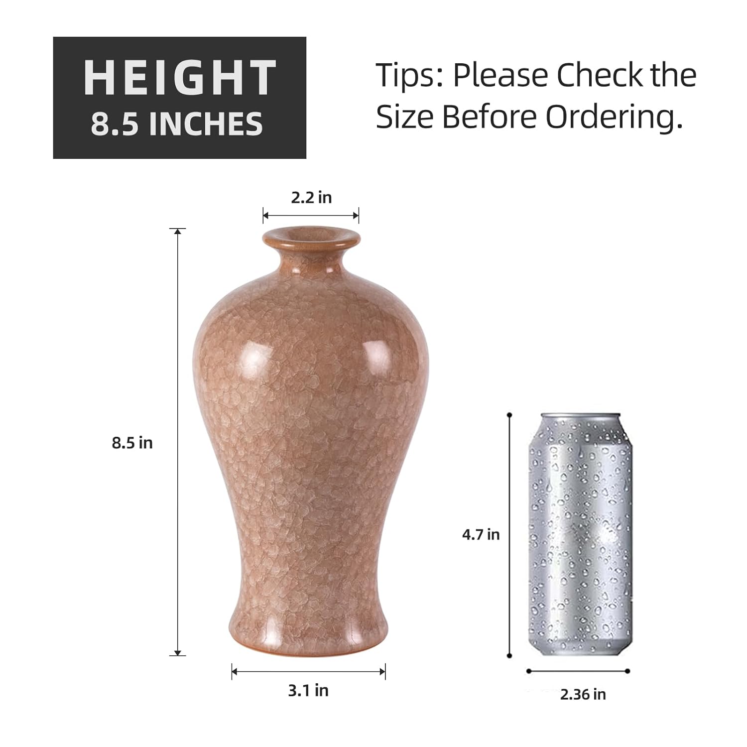 KAMMAK colored ceramic vase - hand painted decorative modern art vase