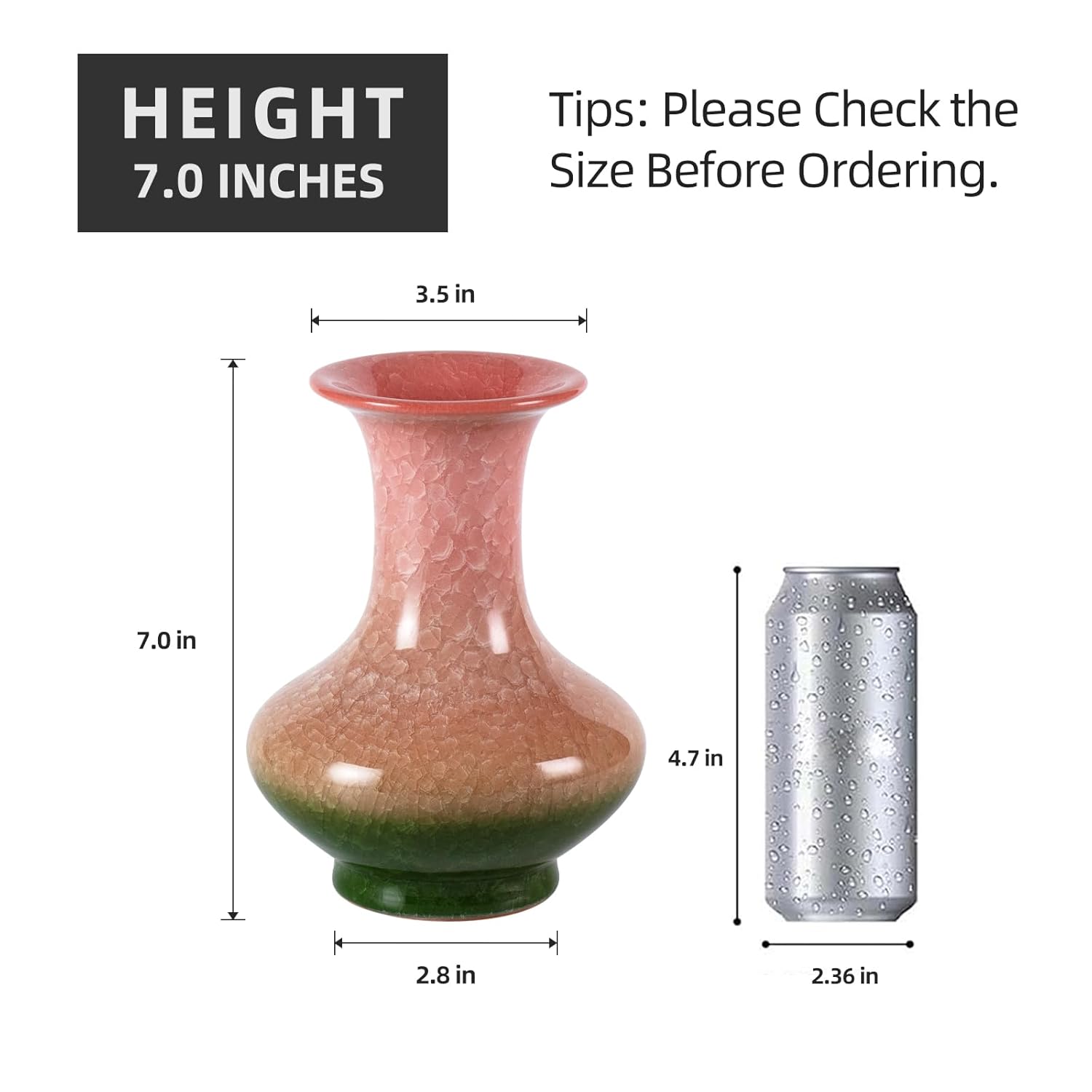 KAMMAK colored ceramic vase - hand painted decorative modern art vase