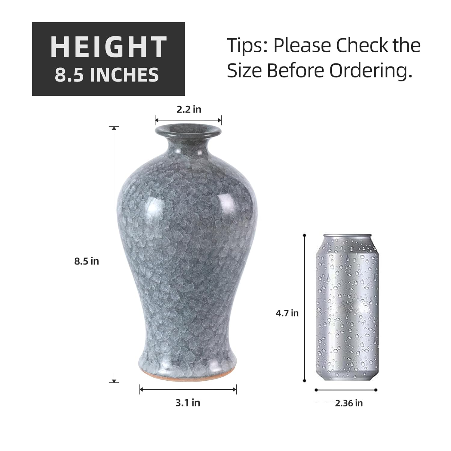 KAMMAK colored ceramic vase - hand painted decorative modern art vase