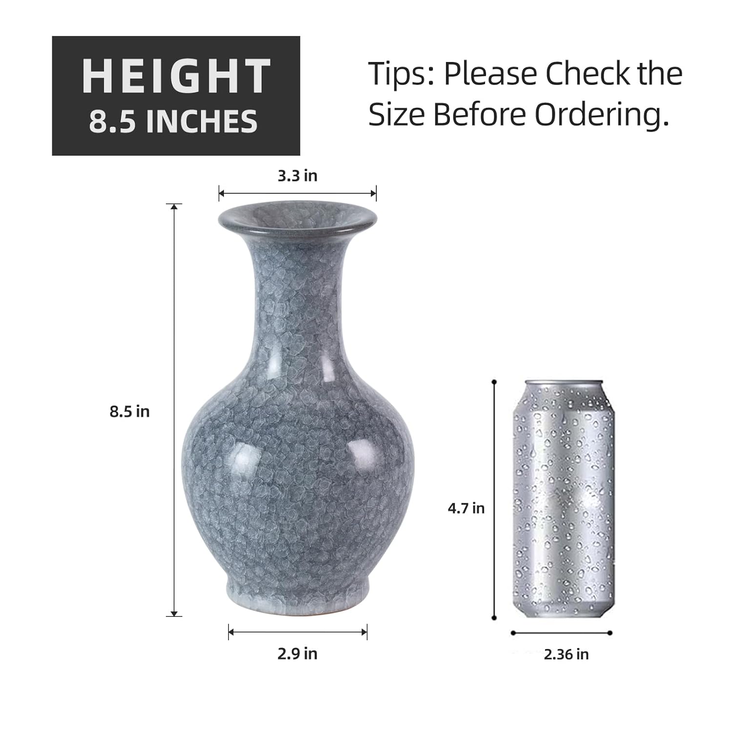 KAMMAK colored ceramic vase - hand painted decorative modern art vase