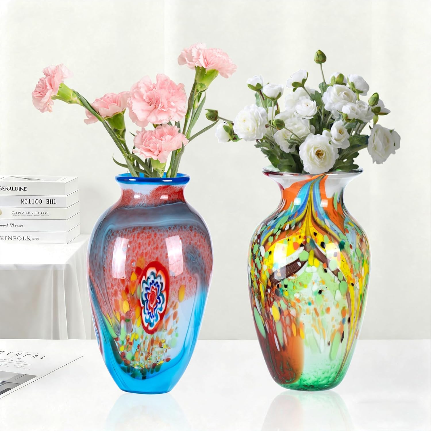 KAMMAK colored hand-blown glass vase - detail image 1
