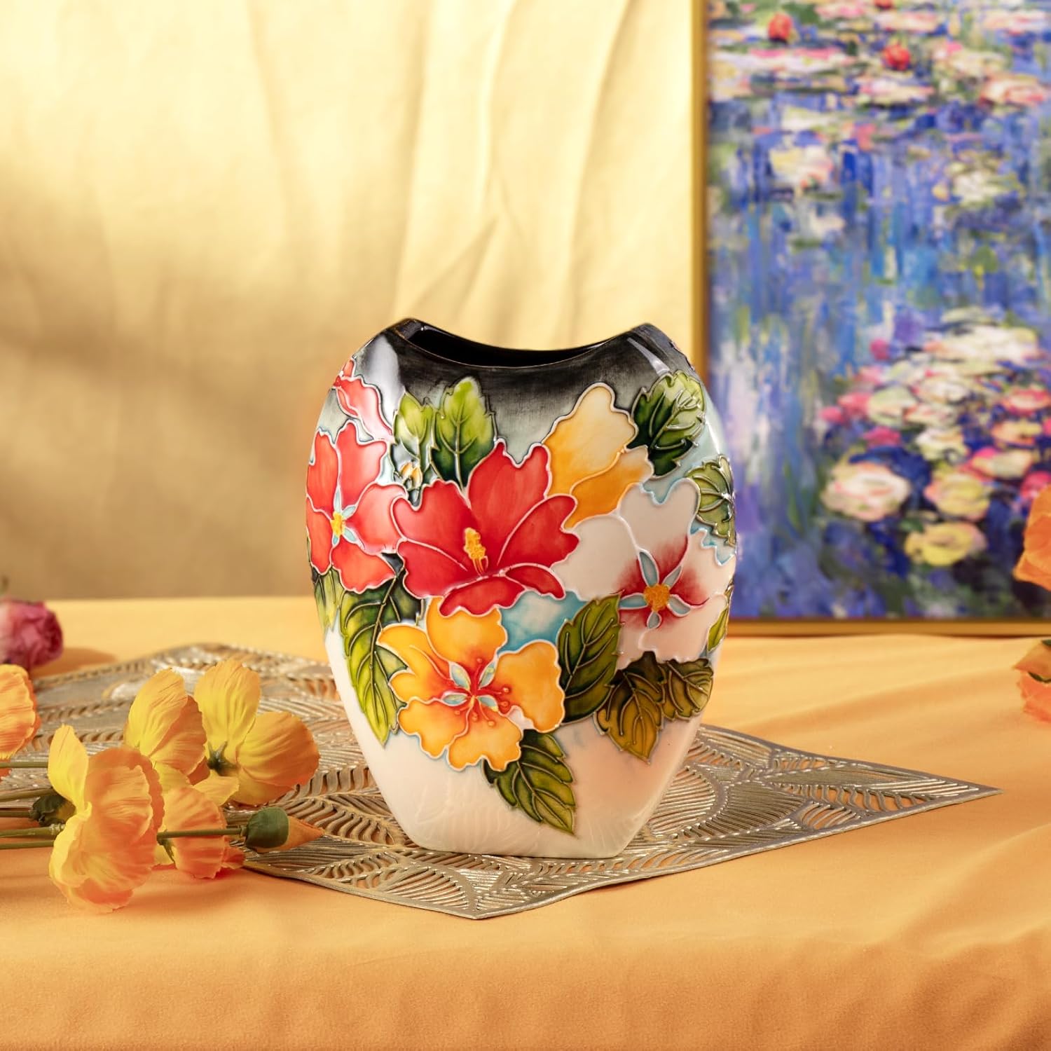 KAMMAK colored ceramic vase - decorative display image 1