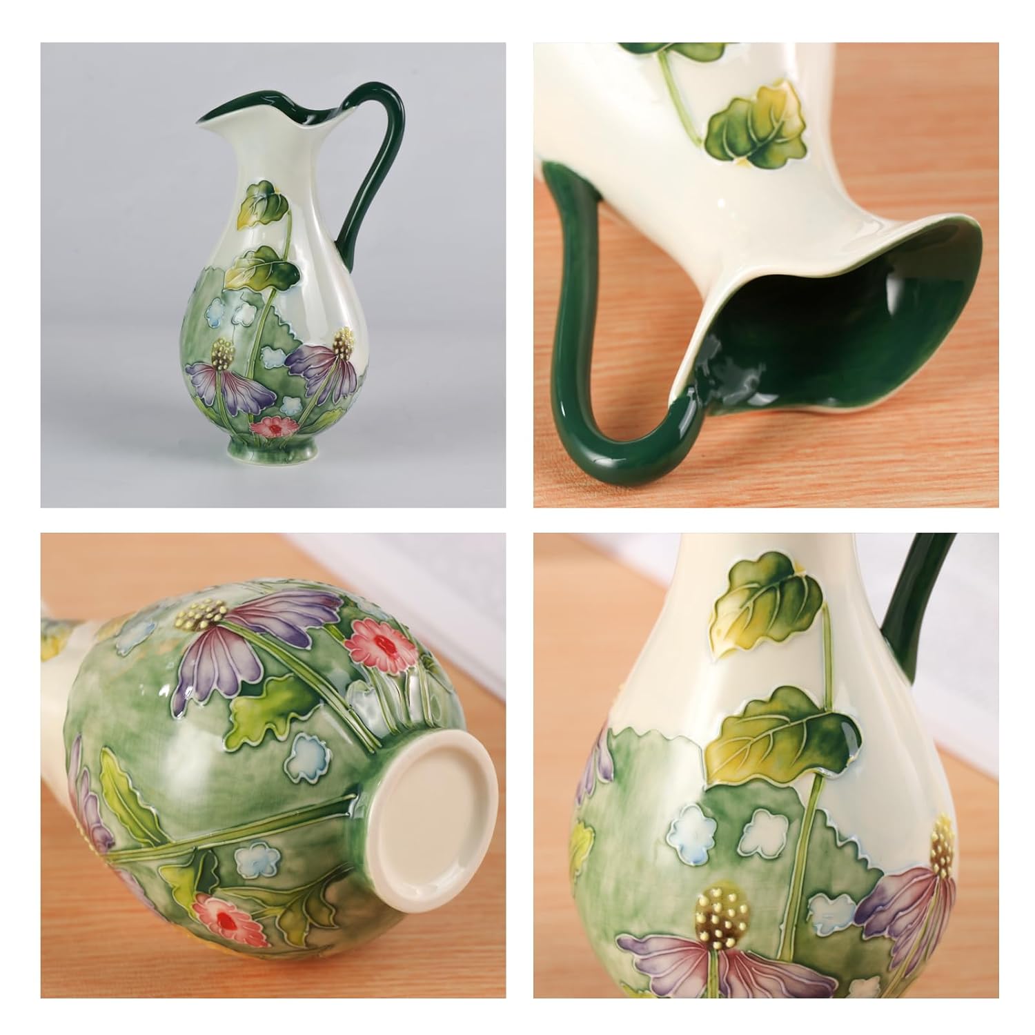 KAMMAK colored ceramic vase - hand painted ceramic detail image 3