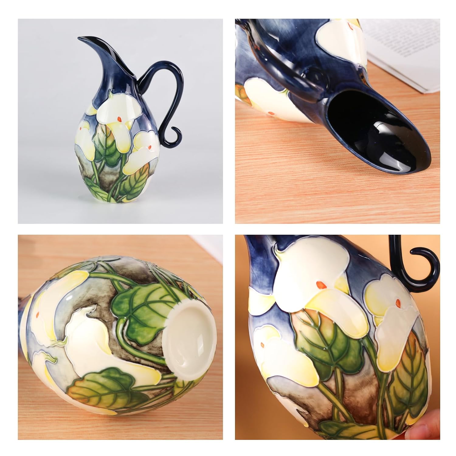 KAMMAK colored ceramic vase - hand painted ceramic detail image 3