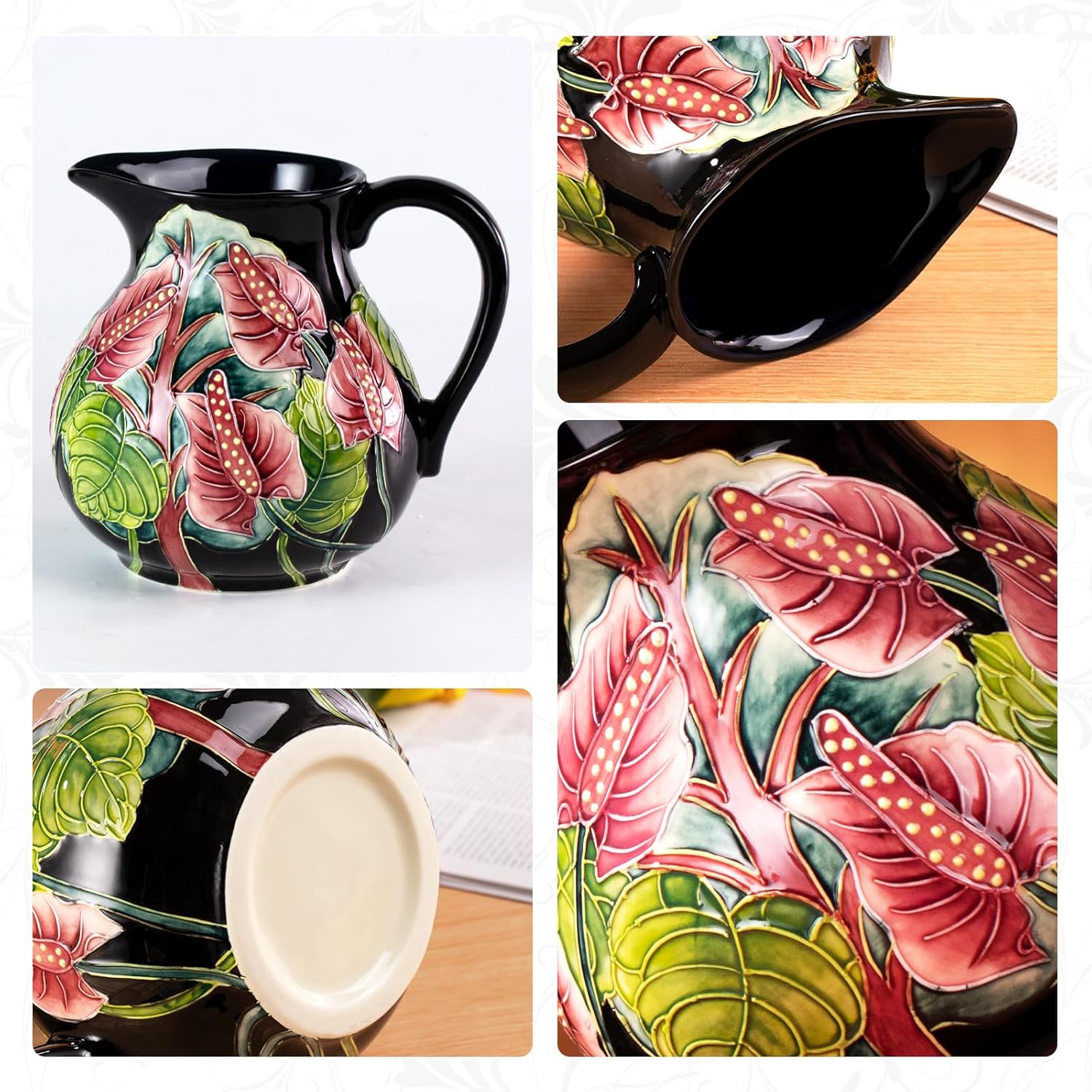 KAMMAK colored hand blown glass vase - floral arrangement image 3