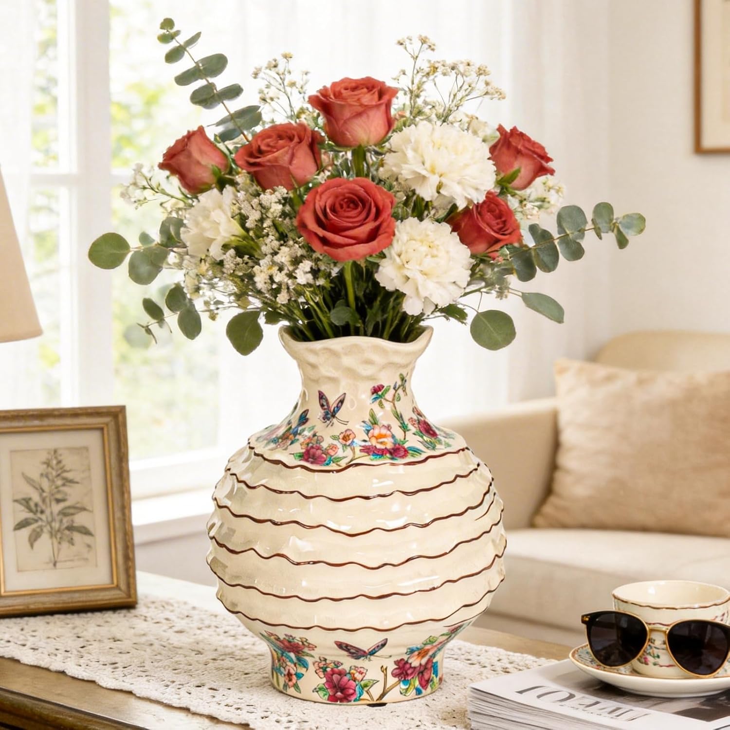 KAMMAK colorful hand blown glass vase - detail image 1