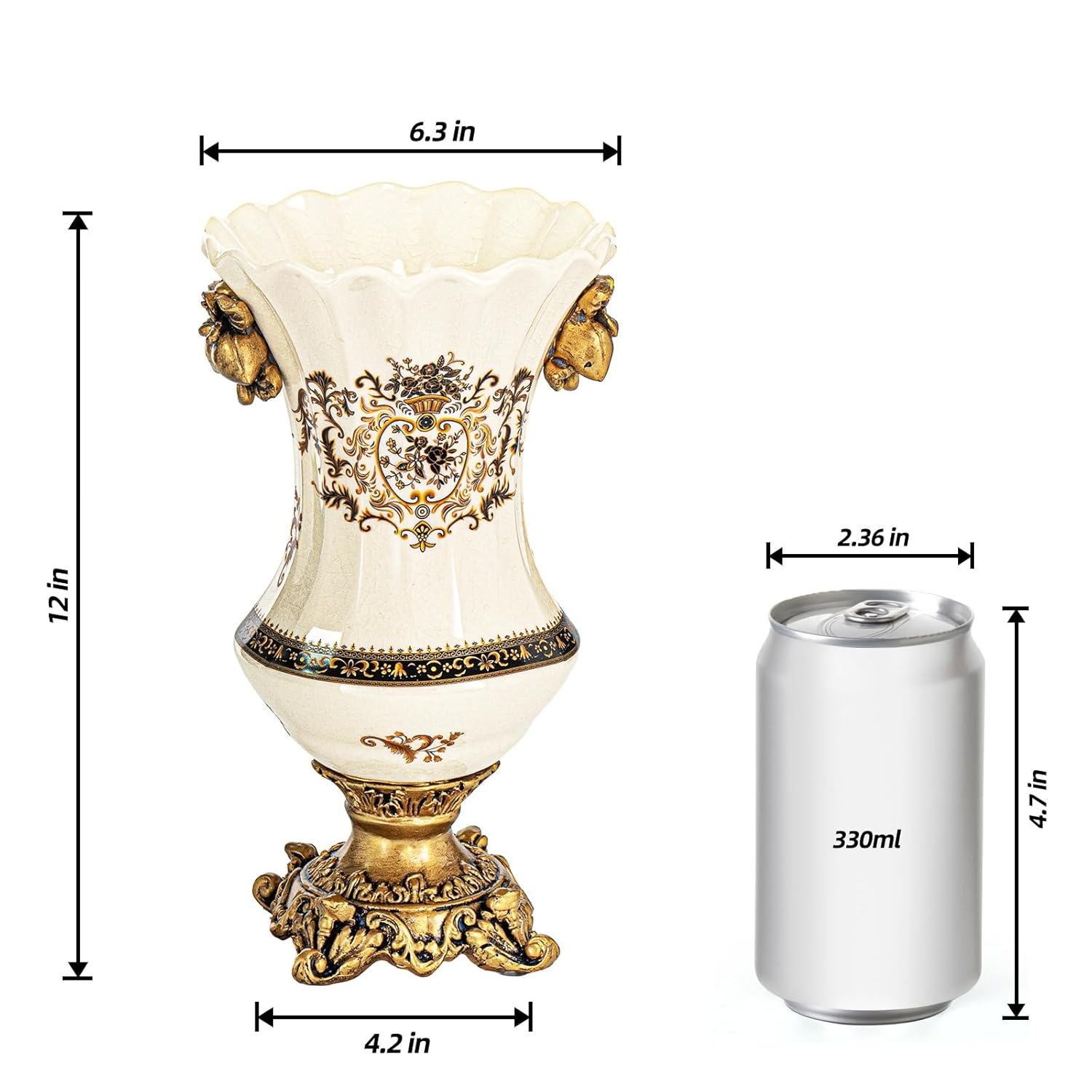 KAMMAK colorful hand blown glass vase with round wide mouth design