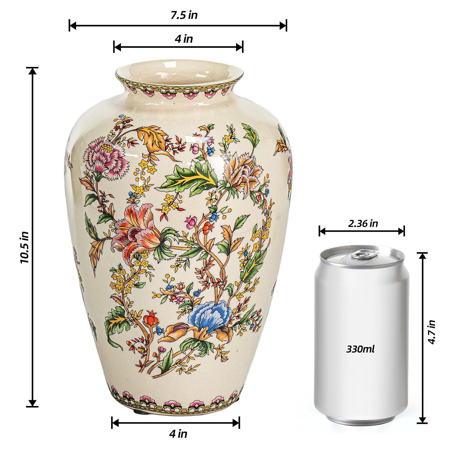 KAMMAK colored ceramic vase - beautiful hand-painted decorative vase with minimalist embossed floral details