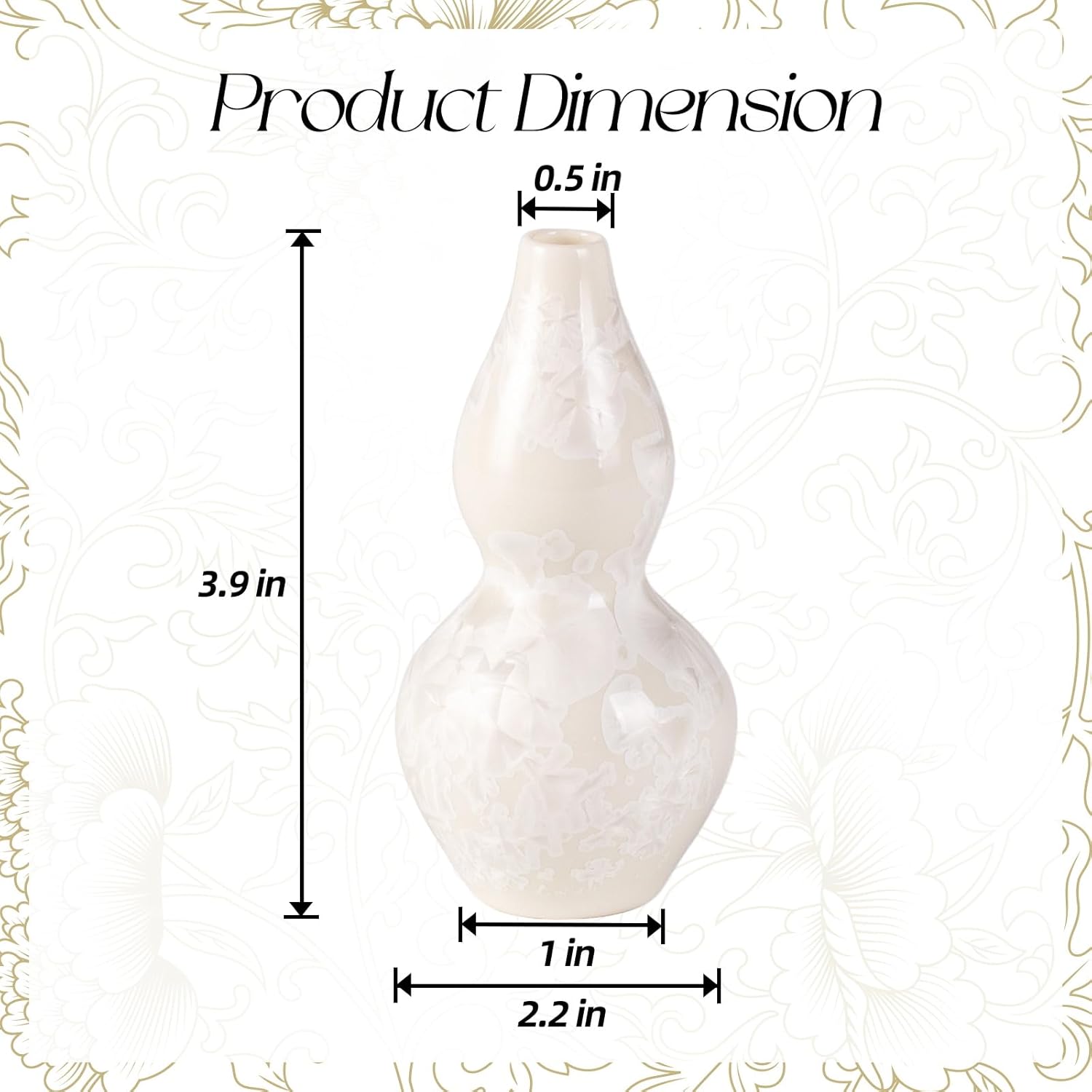 KAMMAK colored ceramic vase - beautiful hand-painted decorative vase with modern minimalist floral design