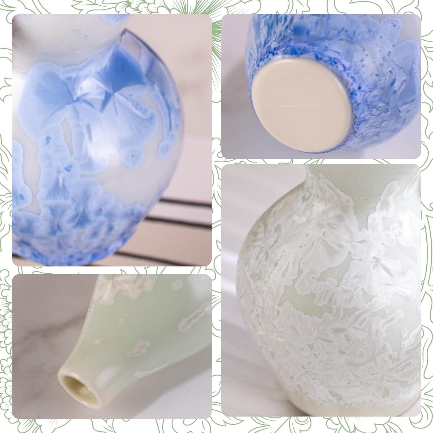 KAMMAK colored ceramic vase - hand-painted ceramic detail