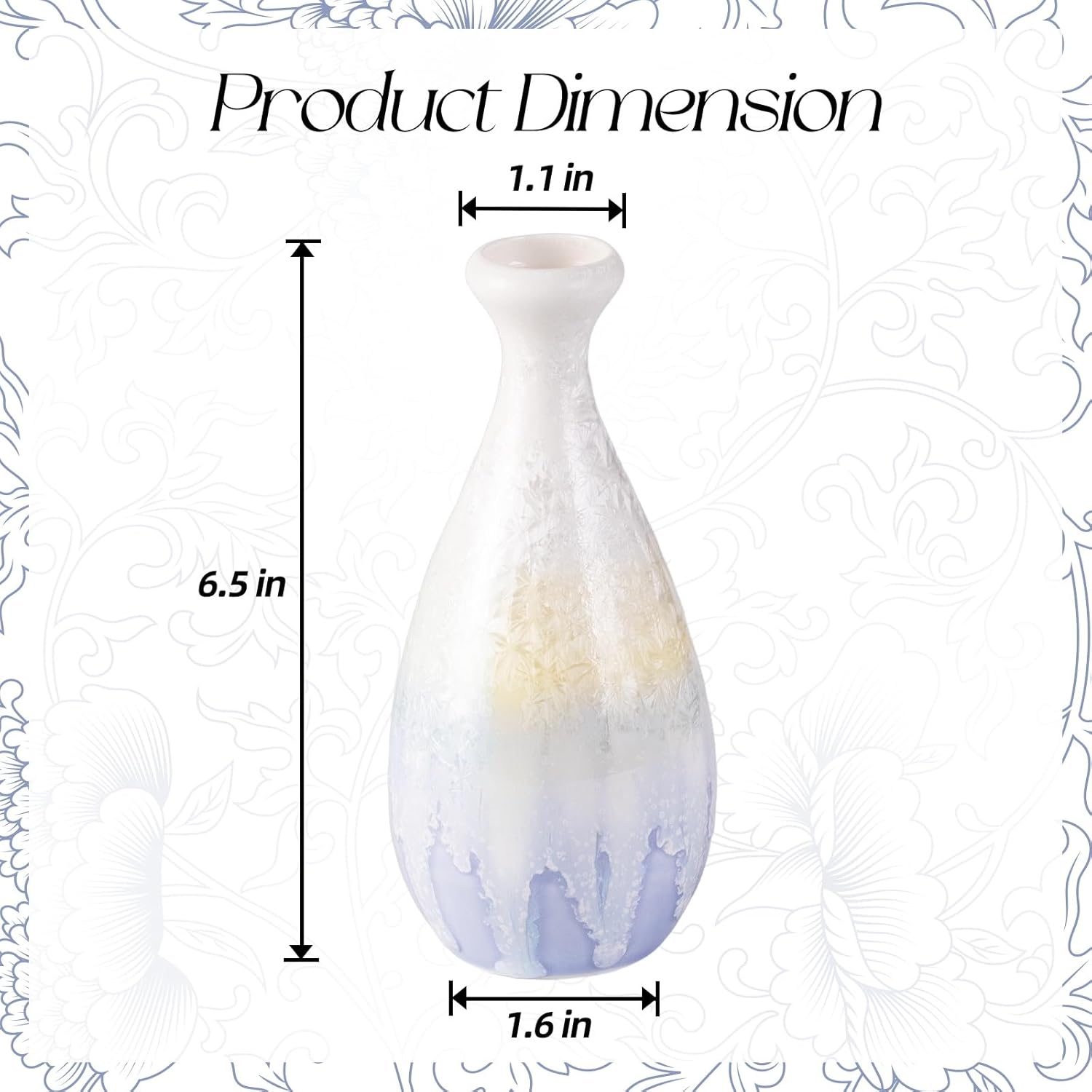 KAMMAK handcrafted ceramic vase with vibrant glazed finish