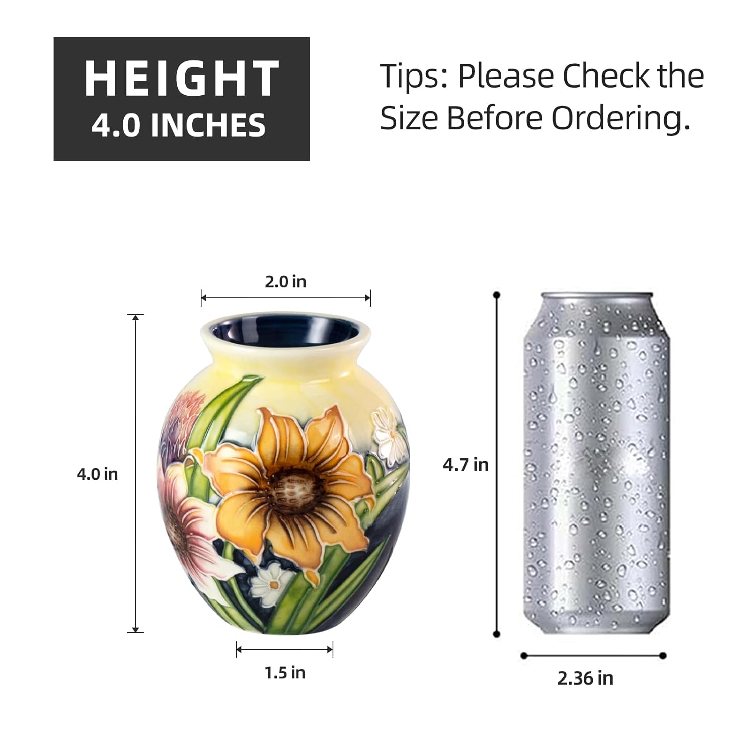 KAMMAK colored ceramic vase hand painted decorative vase