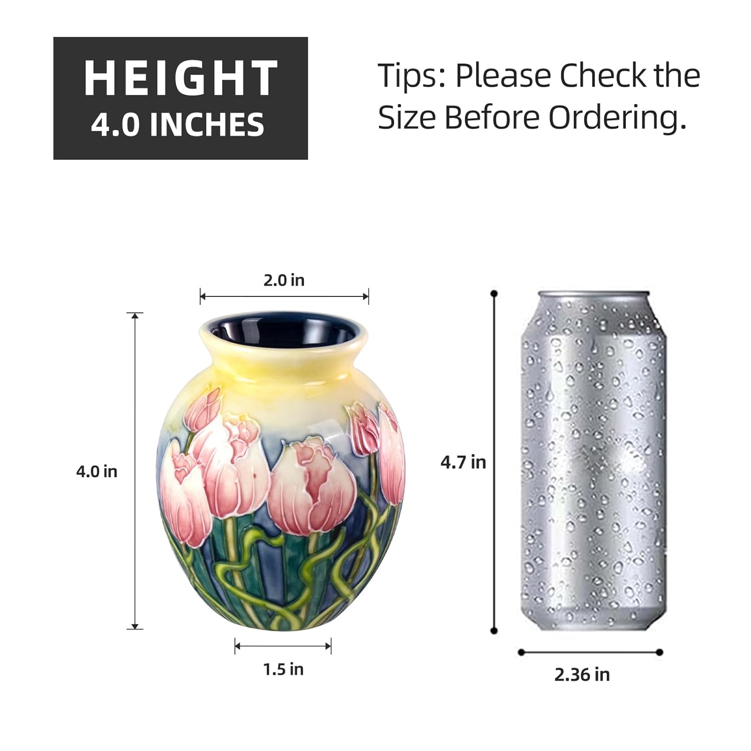 KAMMAK colored ceramic vase hand painted decorative vase