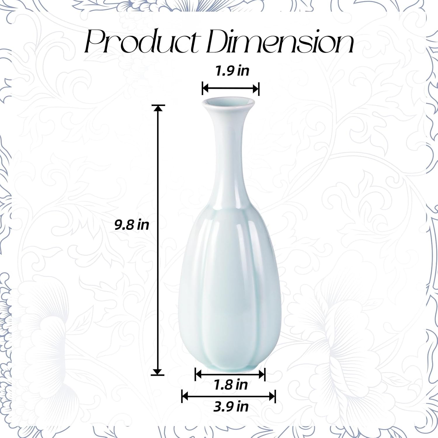 KAMMAK hand-painted ceramic vase with colorful glaze for modern home decor