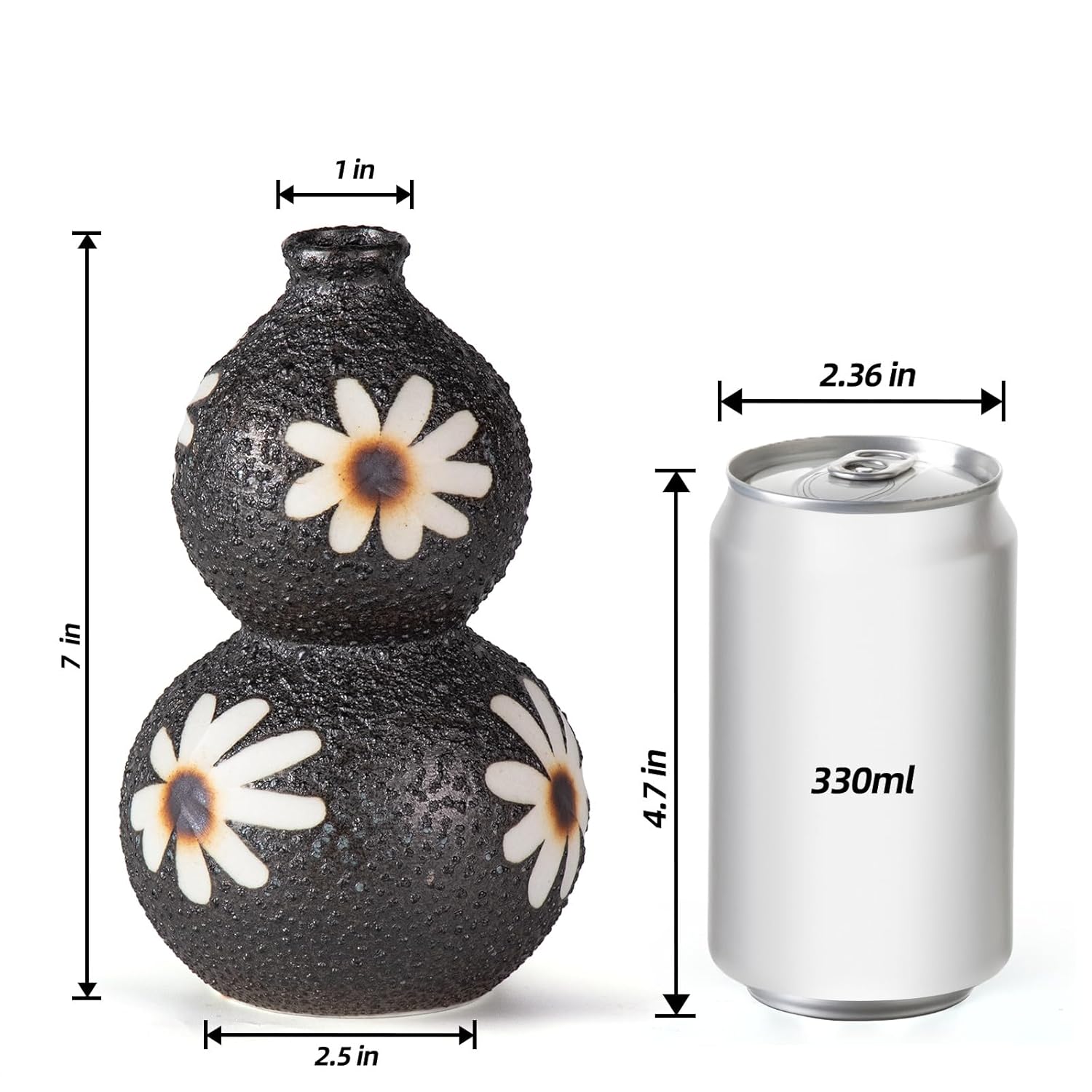 KAMMAK colored ceramic vase hand painted decorative vase