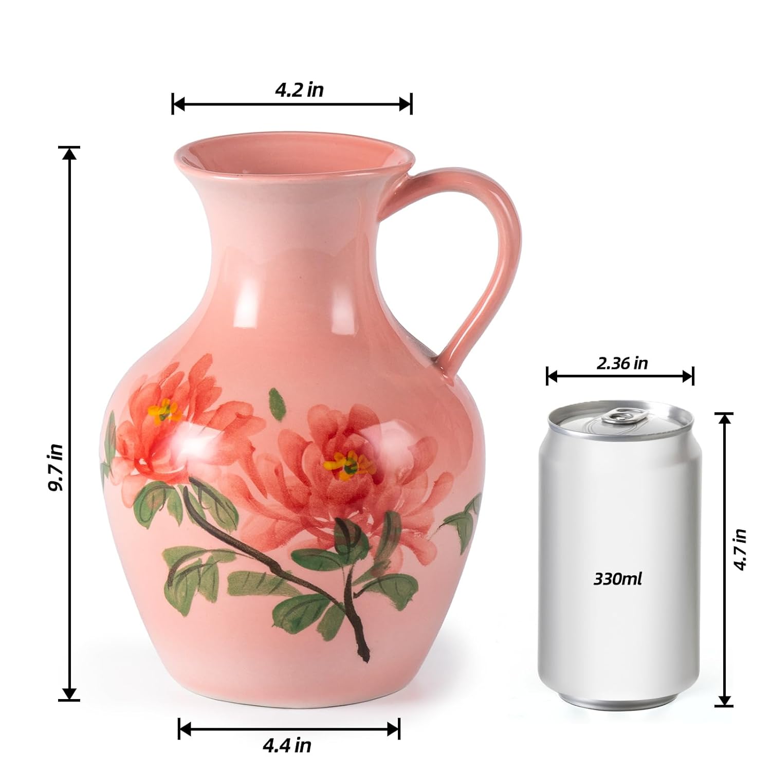 KAMMAK colored ceramic vase hand painted decorative vase