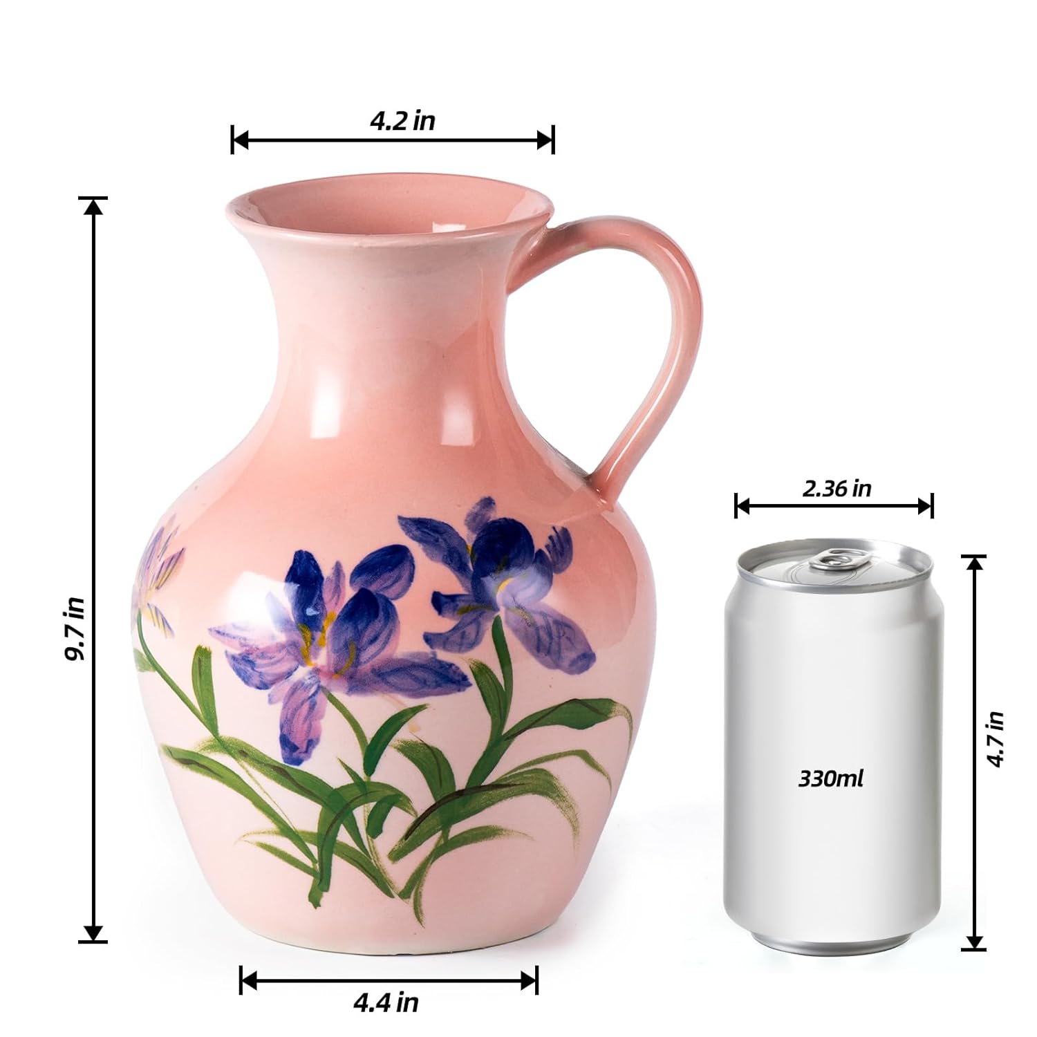 KAMMAK colored ceramic vase hand painted decorative vase