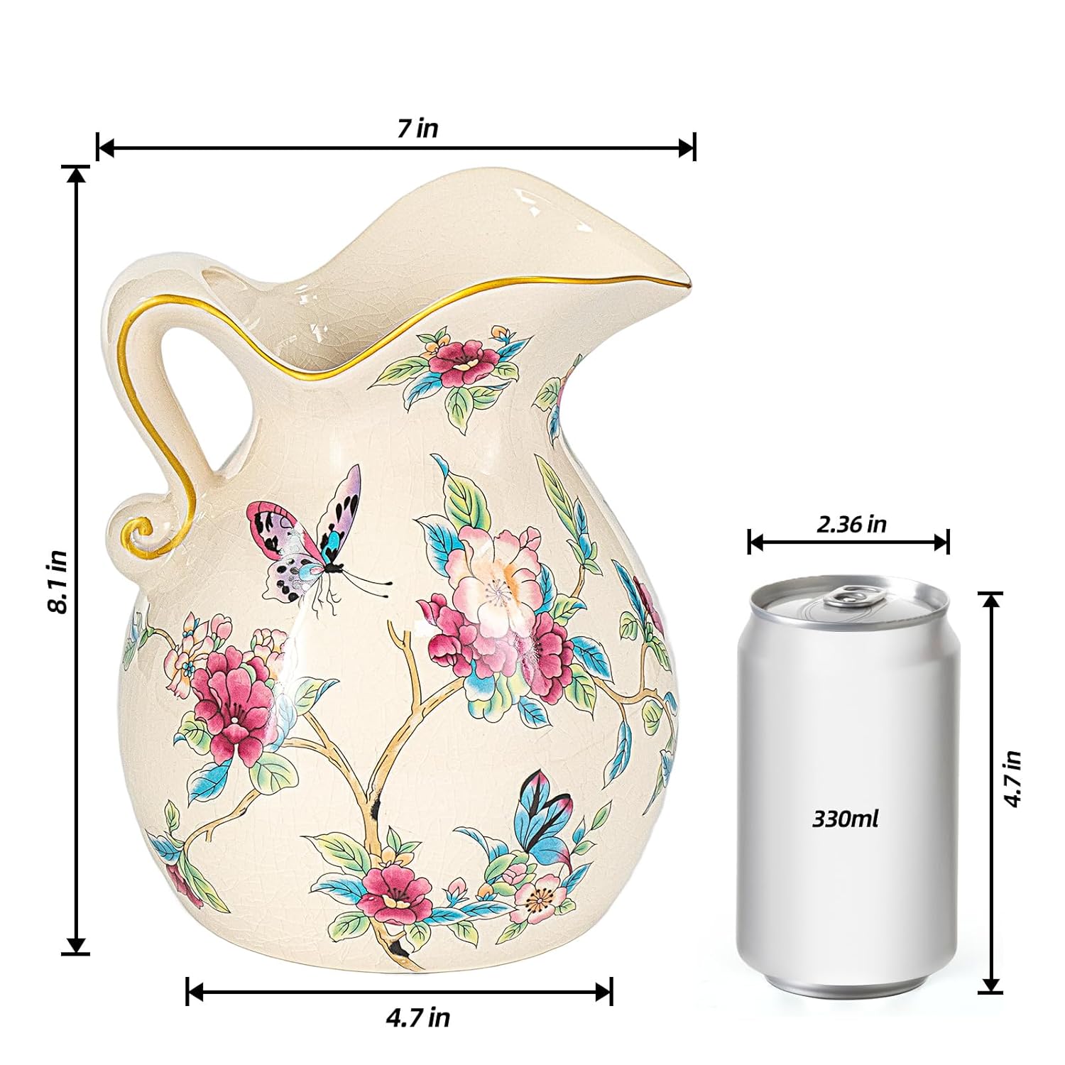 KAMMAK colored ceramic vase - hand painted decorative modern vase