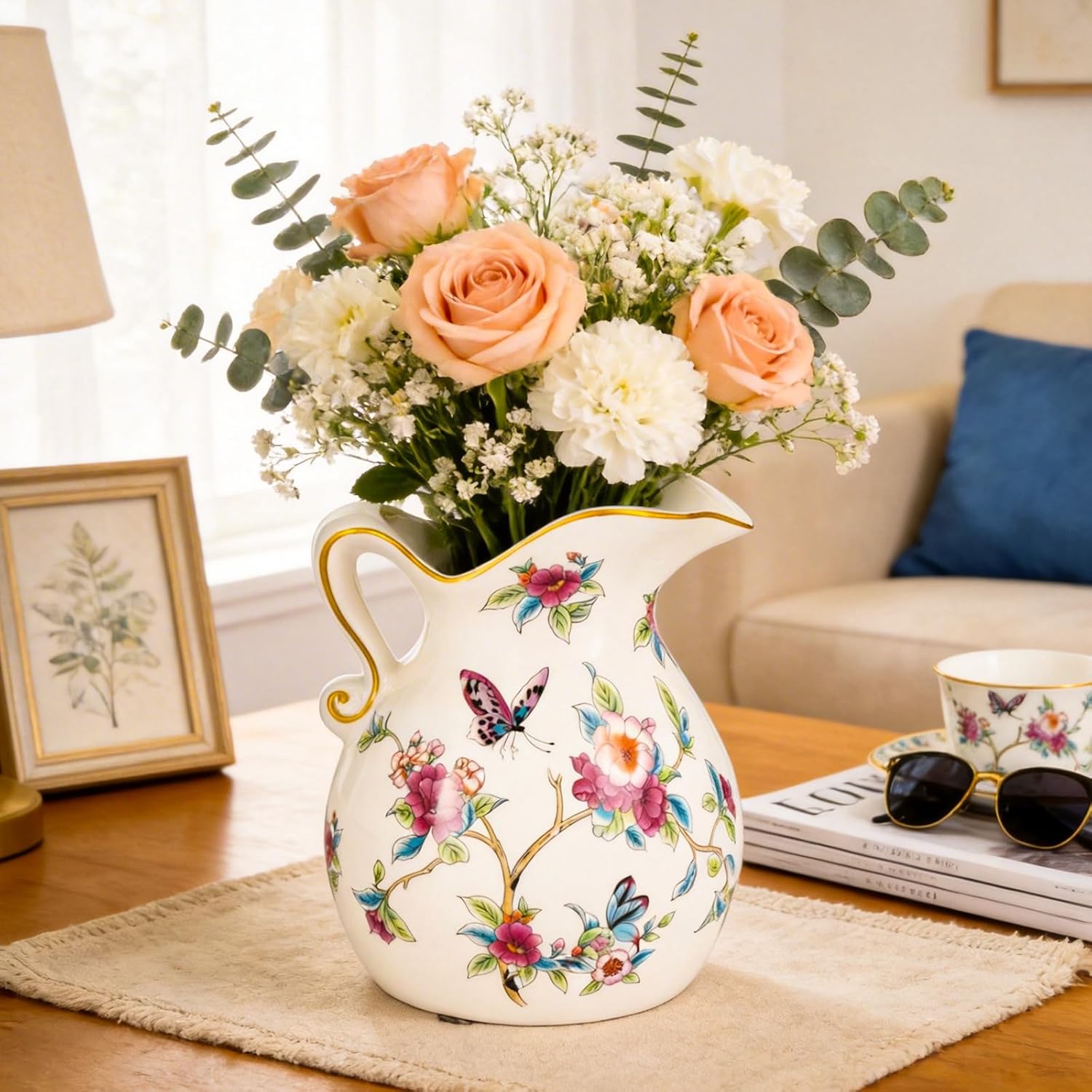 KAMMAK colored ceramic vase detail image 2