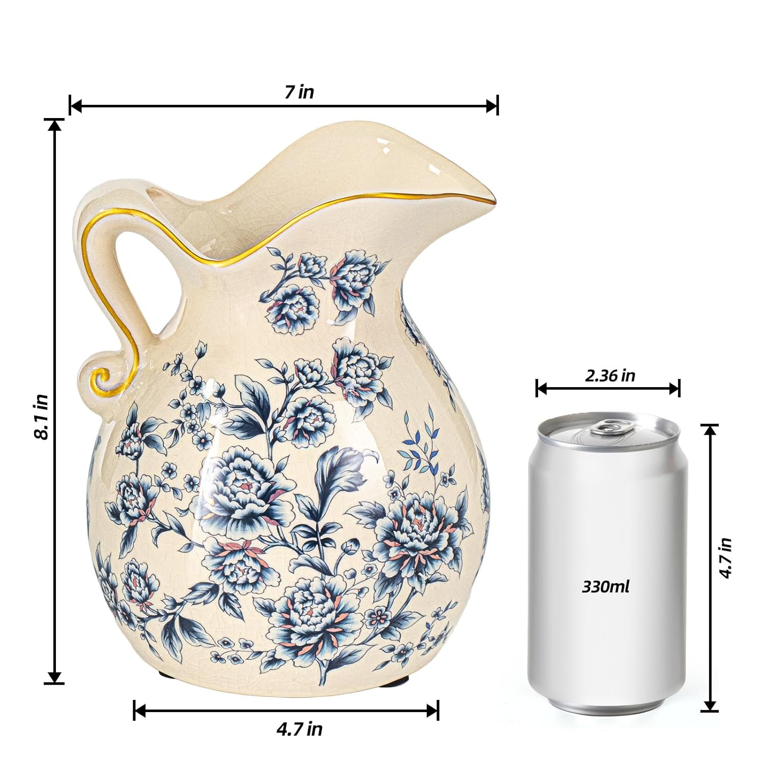 KAMMAK colored ceramic vase - beautiful hand-painted decorative modern vase