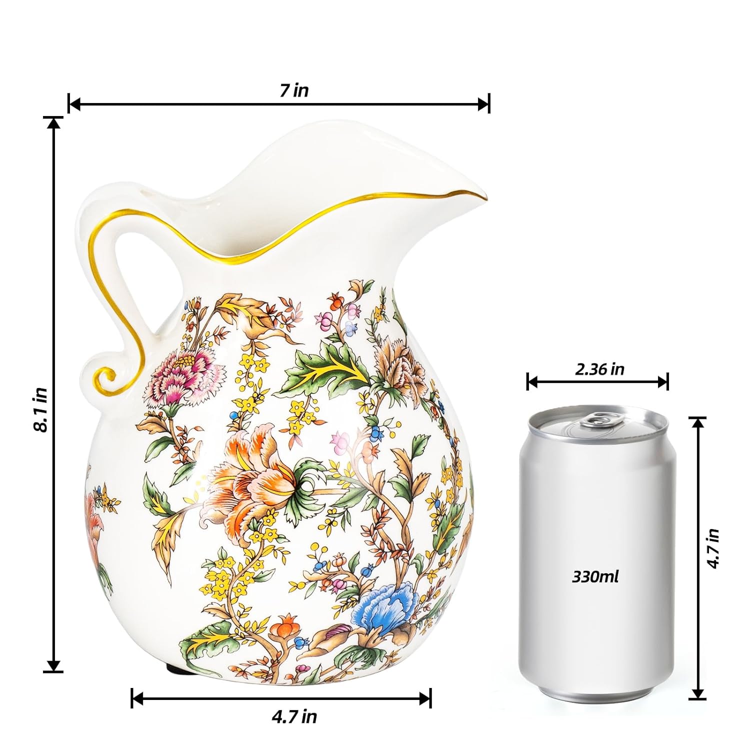 KAMMAK colored ceramic vase - beautiful hand-painted decorative modern vase