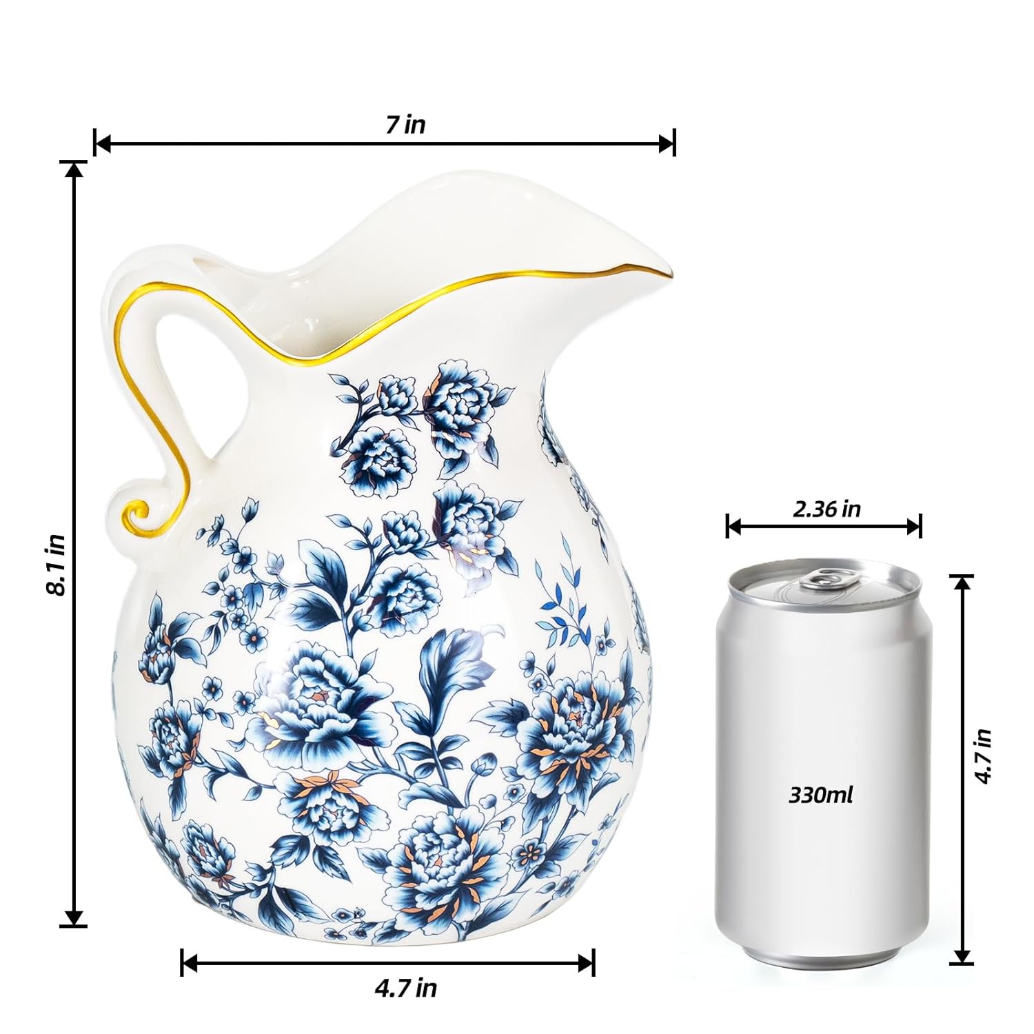 KAMMAK colored ceramic vase - beautiful hand-painted decorative modern vase