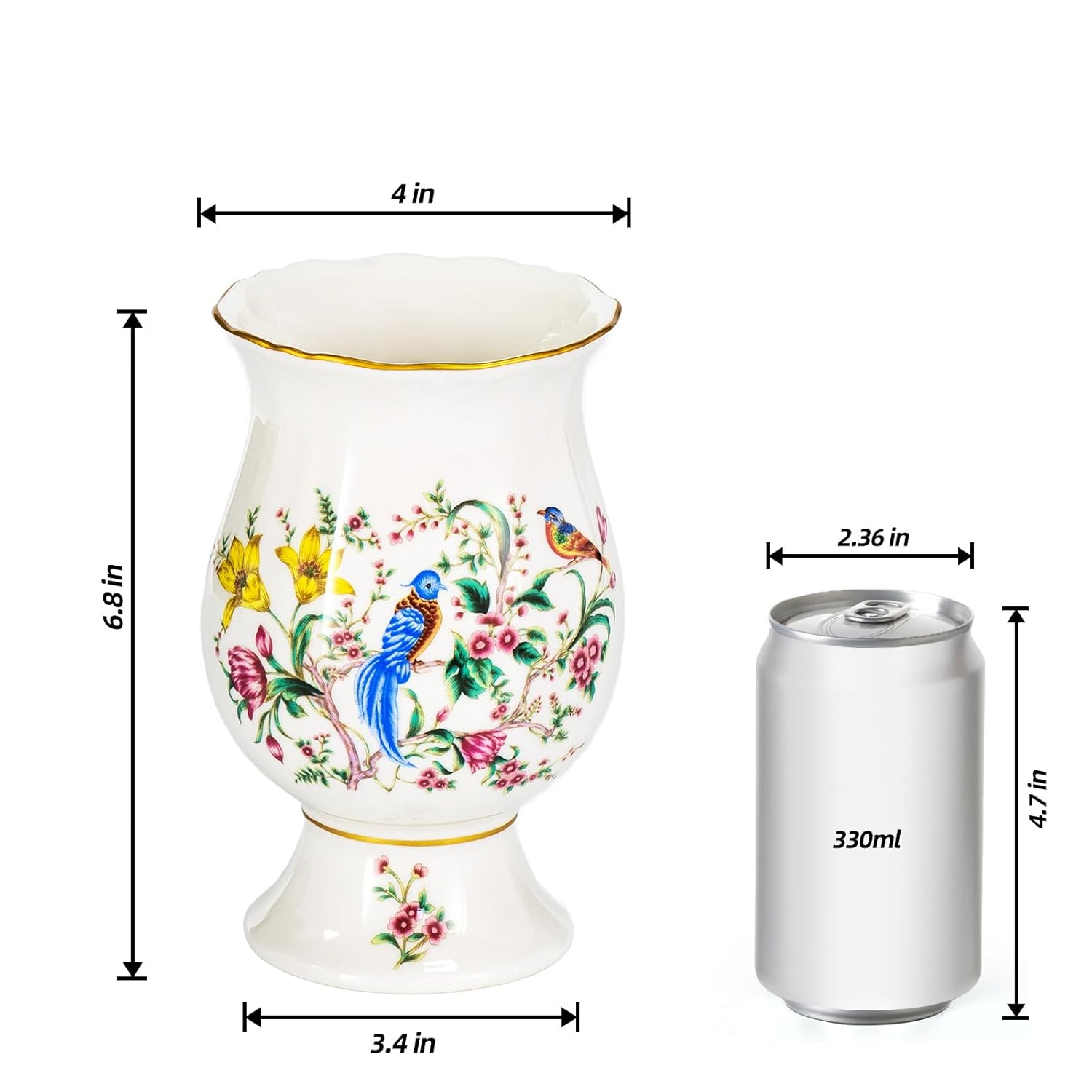 KAMMAK Colored Ceramic Vase - Beautiful Hand-painted Decorative Vase