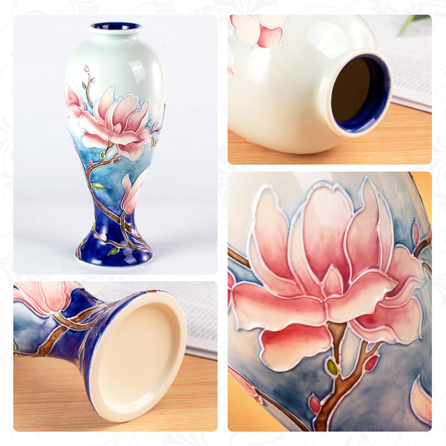 KAMMAK hand-painted ceramic vase - detail image 3