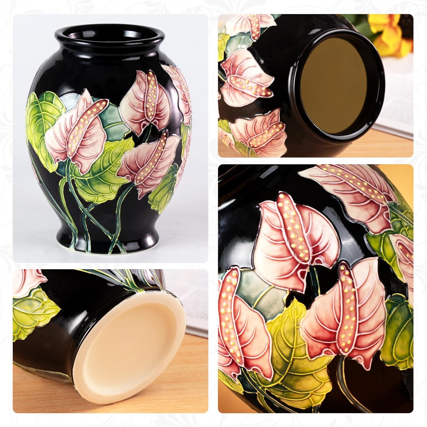 KAMMAK hand-painted ceramic vase - detail image 3