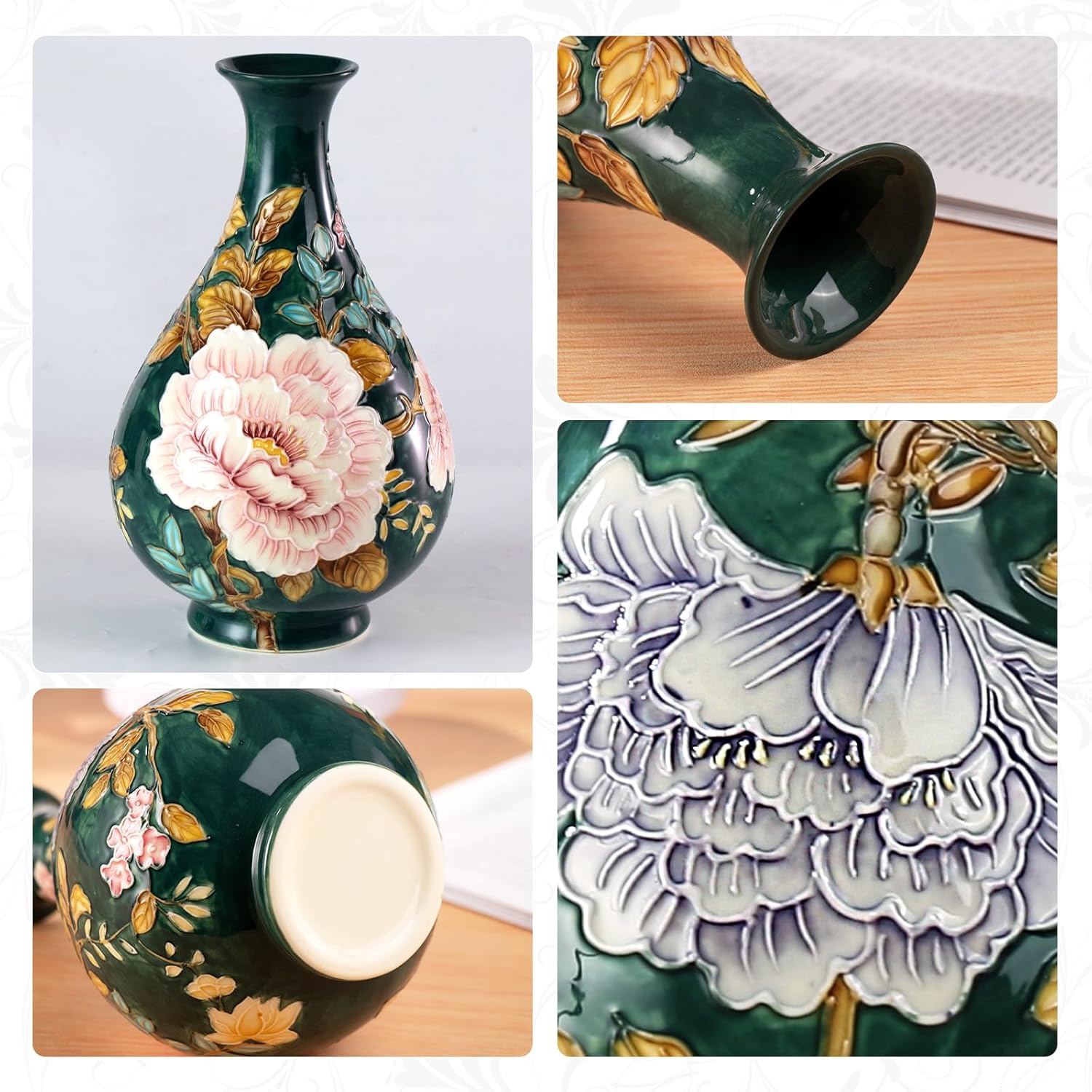 KAMMAK hand-painted ceramic vase - detail image 3