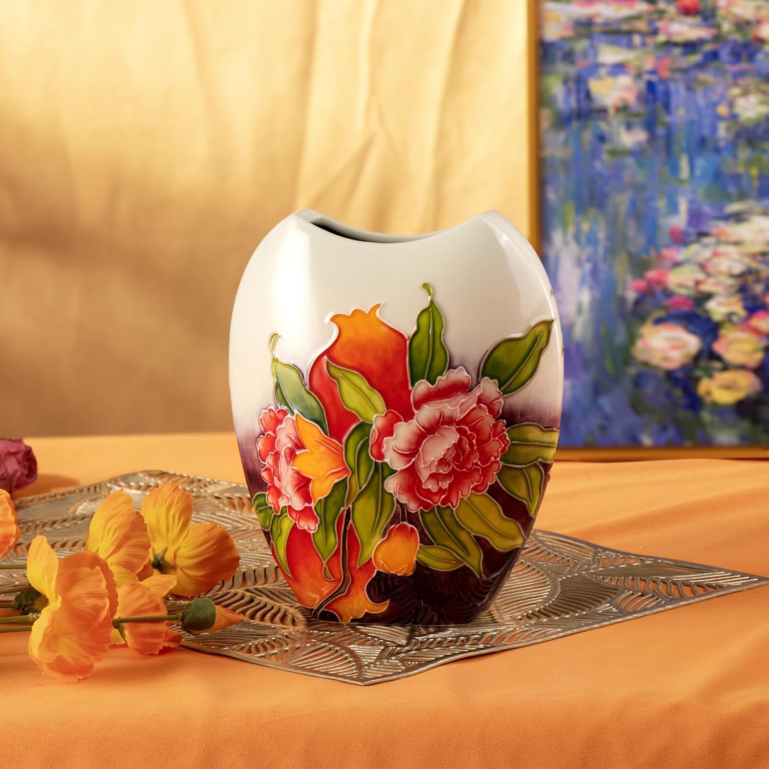 KAMMAK colored ceramic vase - decorative display image 1