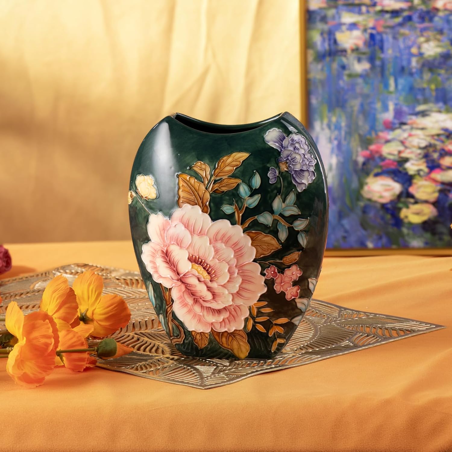 KAMMAK colored ceramic vase - decorative display image 1
