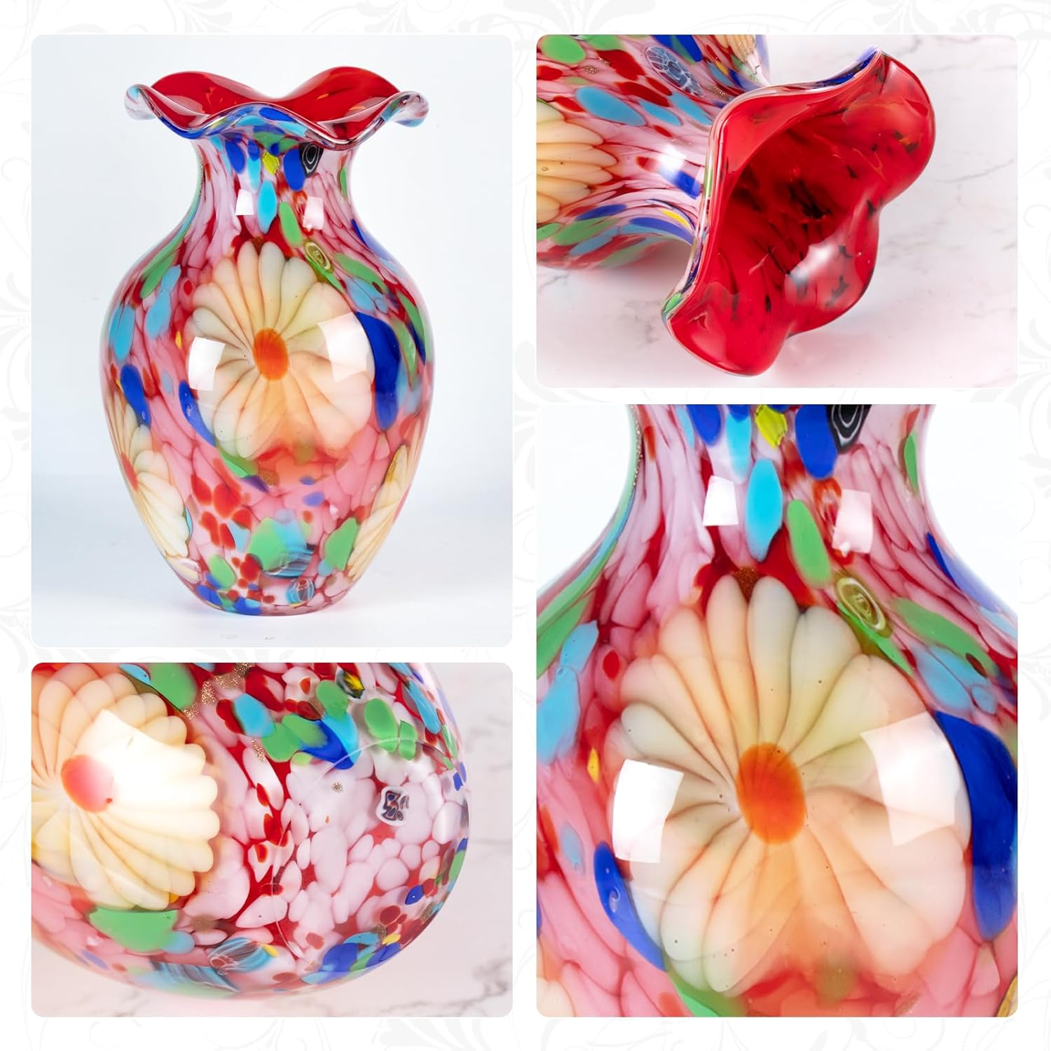KAMMAK colorful glass vase - detail image 3