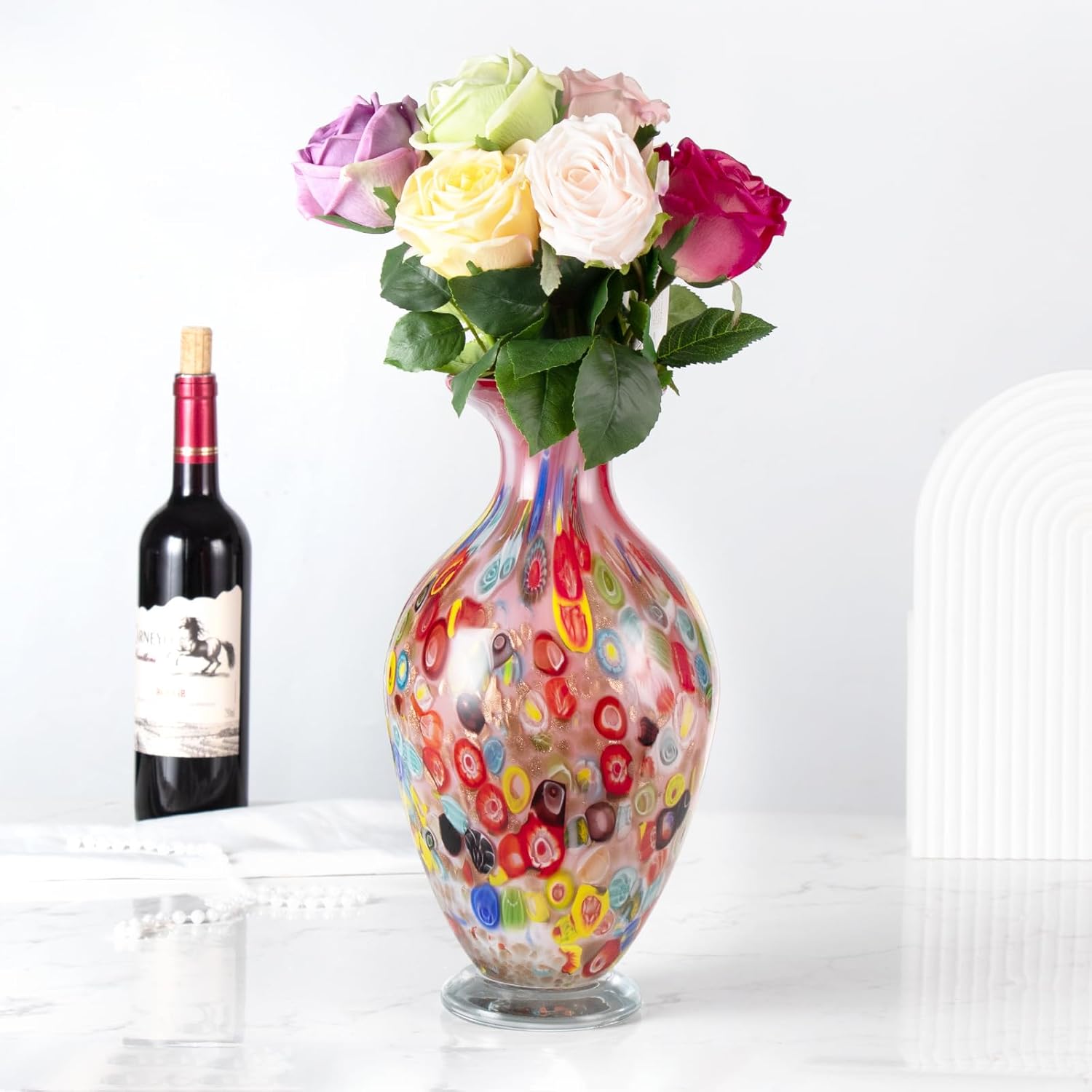 KAMMAK colorful glass vase - detail image 2